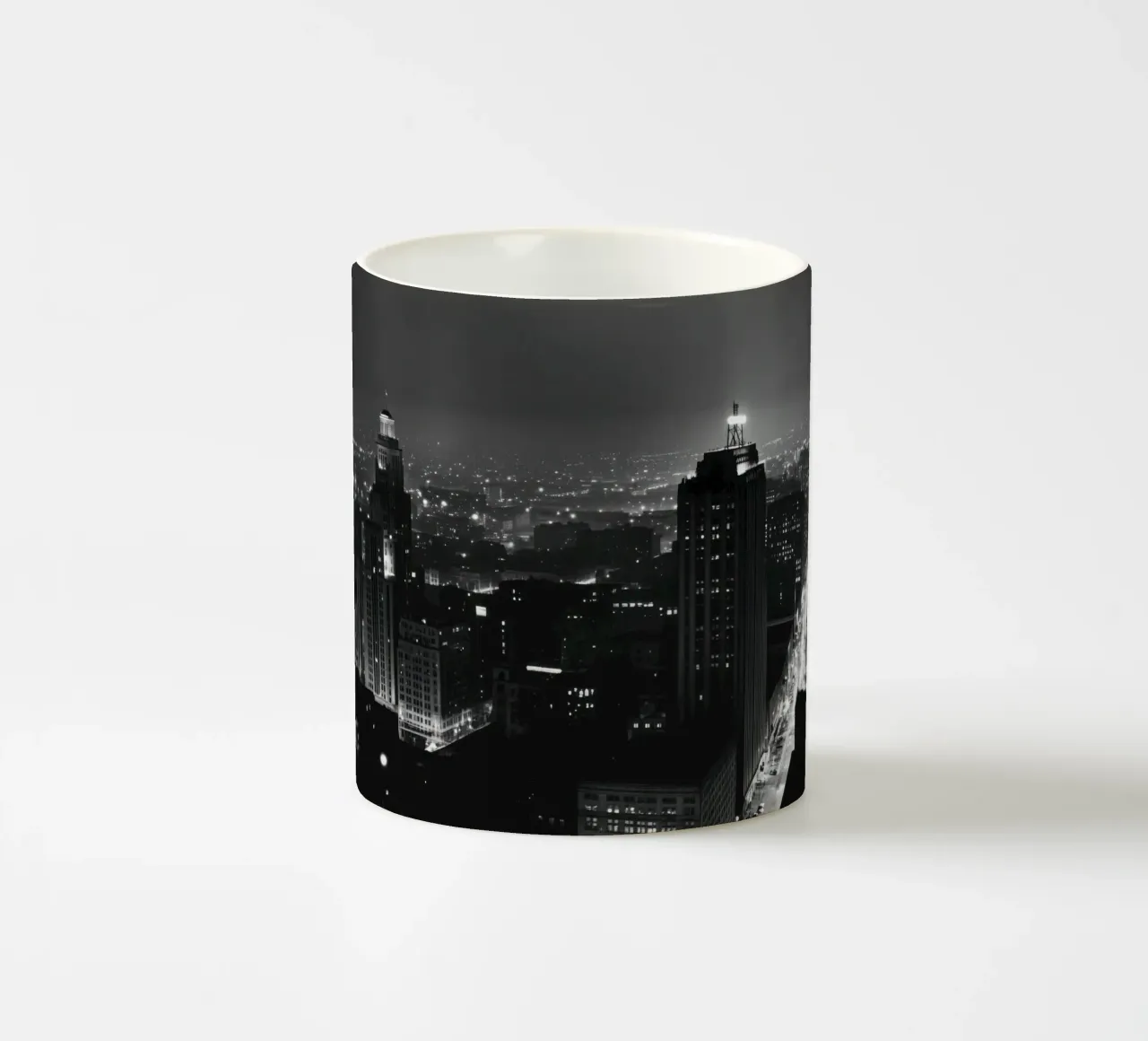 La città abbagliante tazza in ceramica da Black & White