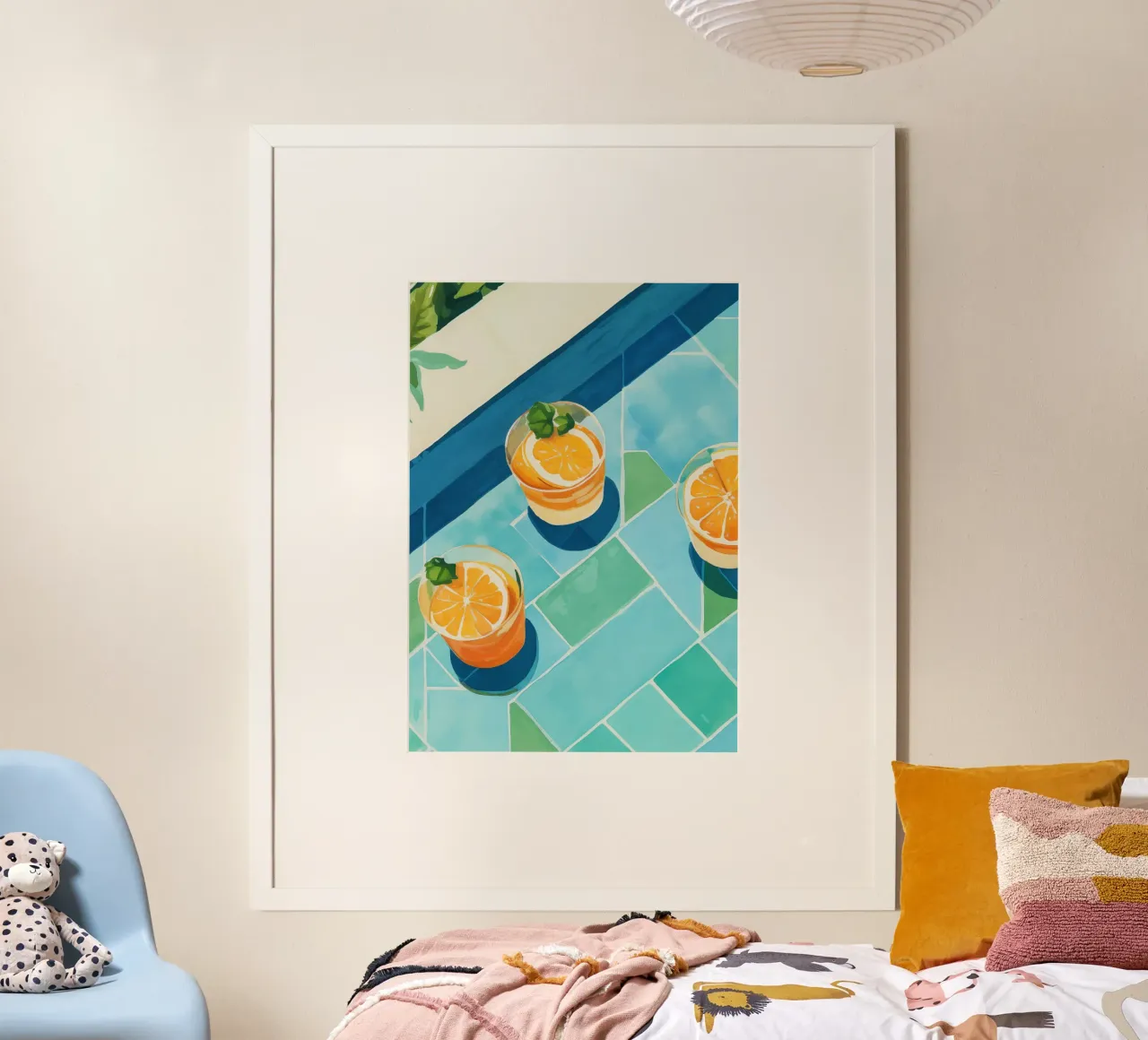 Boho Bella Vita 7 Drinks 4 poster con telaio in legno da Boho Print Collection