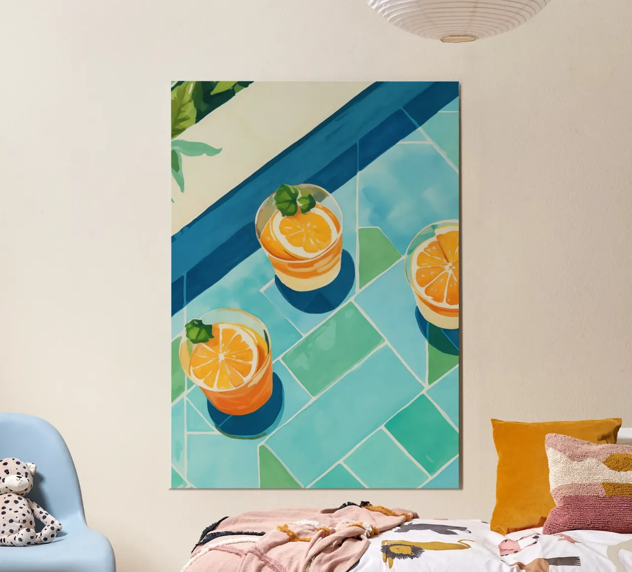 Boho Bella Vita 7 Drinks 4 poster con telaio in legno da Boho Print Collection
