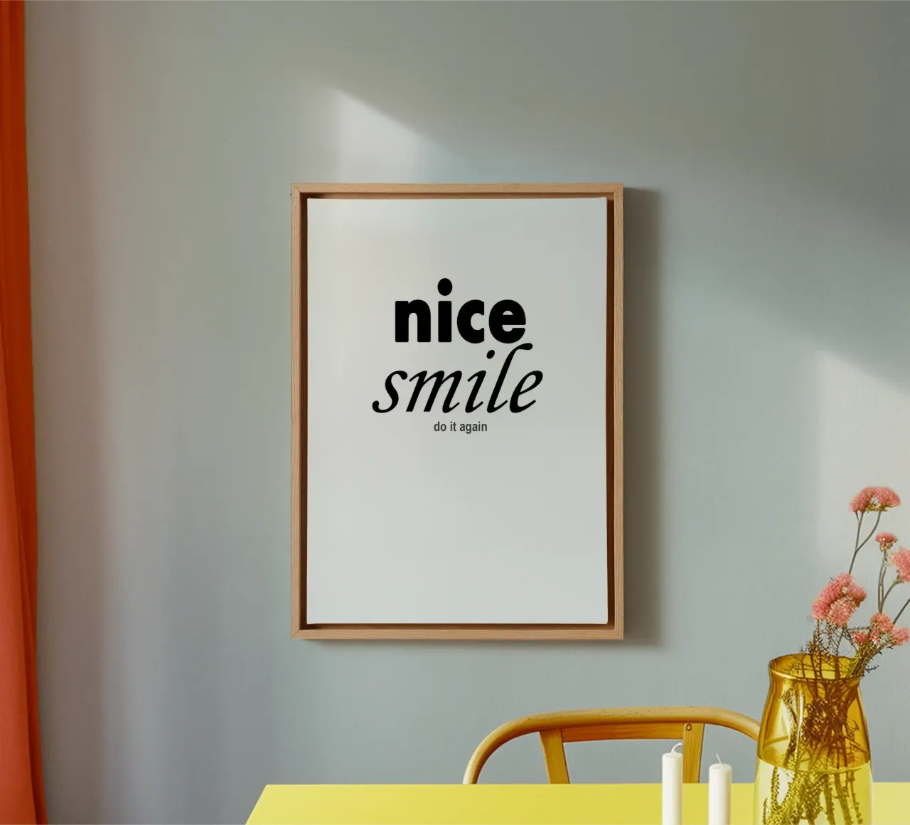 Bel sorriso tela con Cornice a cassetta da WORD & WONDER