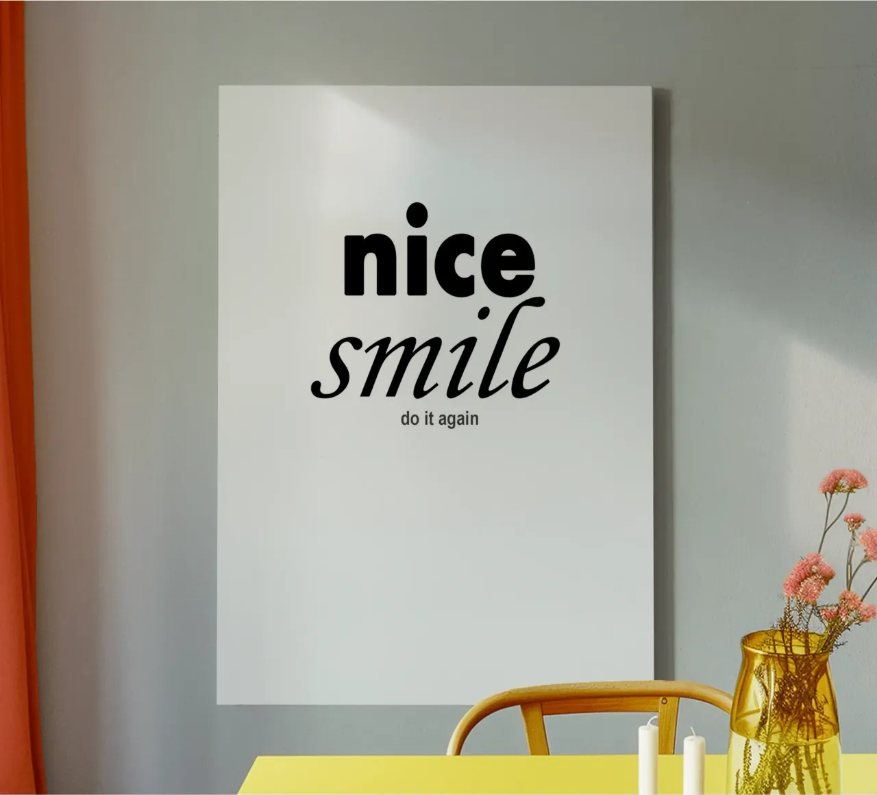 Bel sorriso tela con Cornice a cassetta da WORD & WONDER