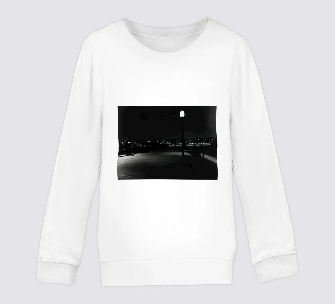 Notte tranquilla in riva al mare felpa bambino da Black & White