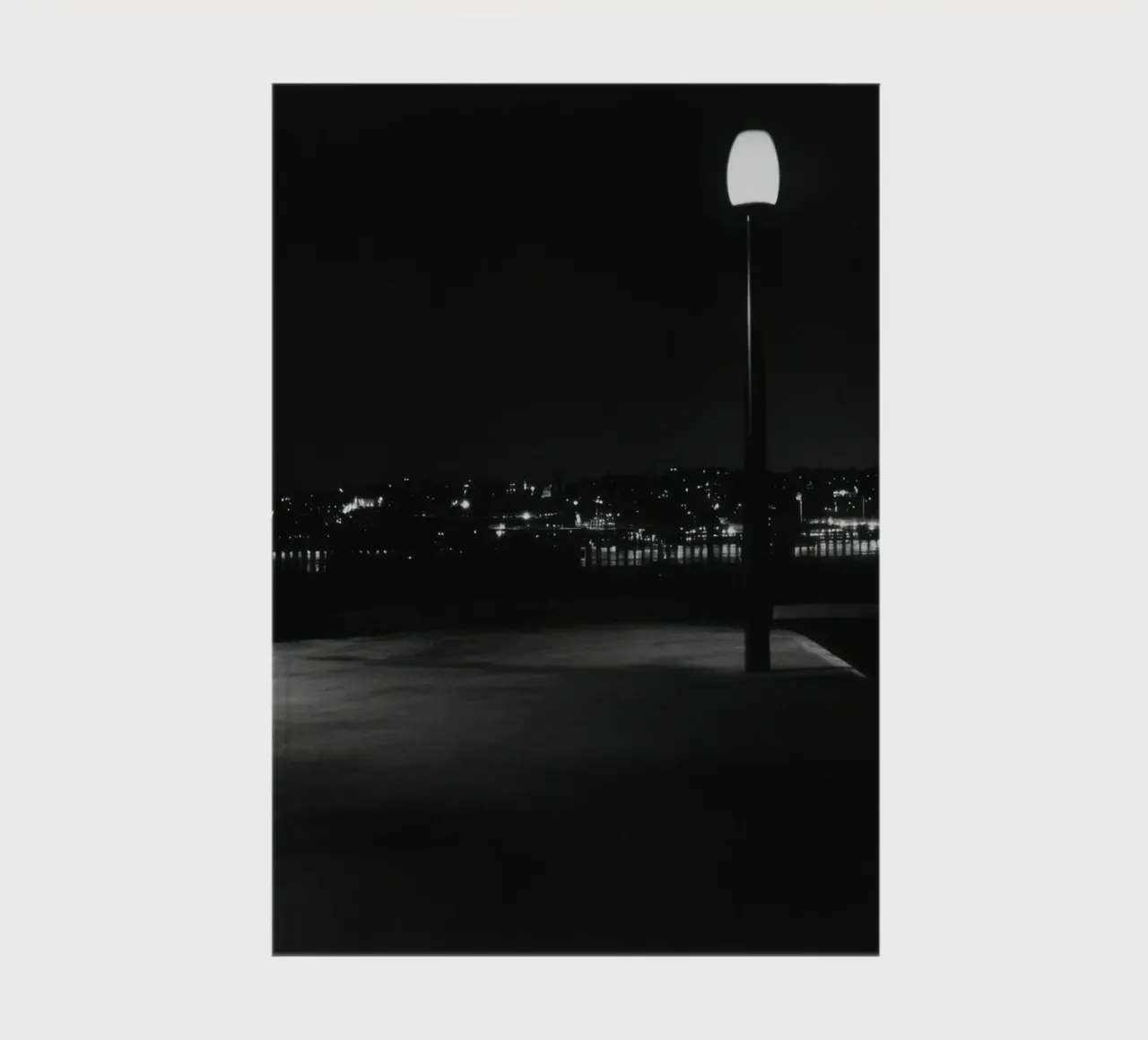 Quiet night by the water notebook by Black & White