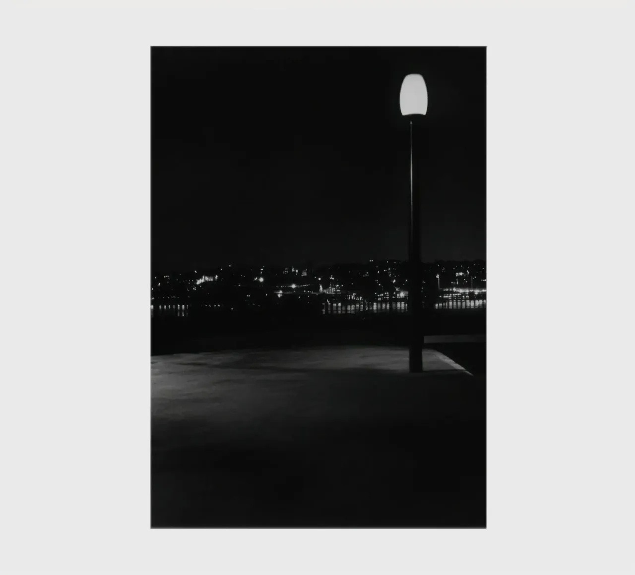Quiet night by the water notebook by Black & White