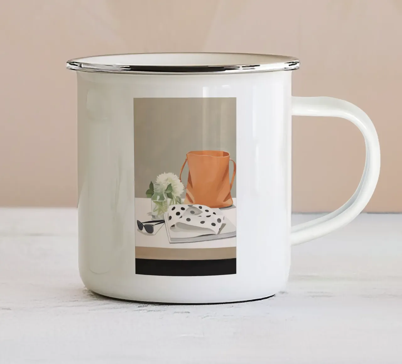 Boho Bella Vita 8 Still 3 tazza in smalto da Boho Print Collection