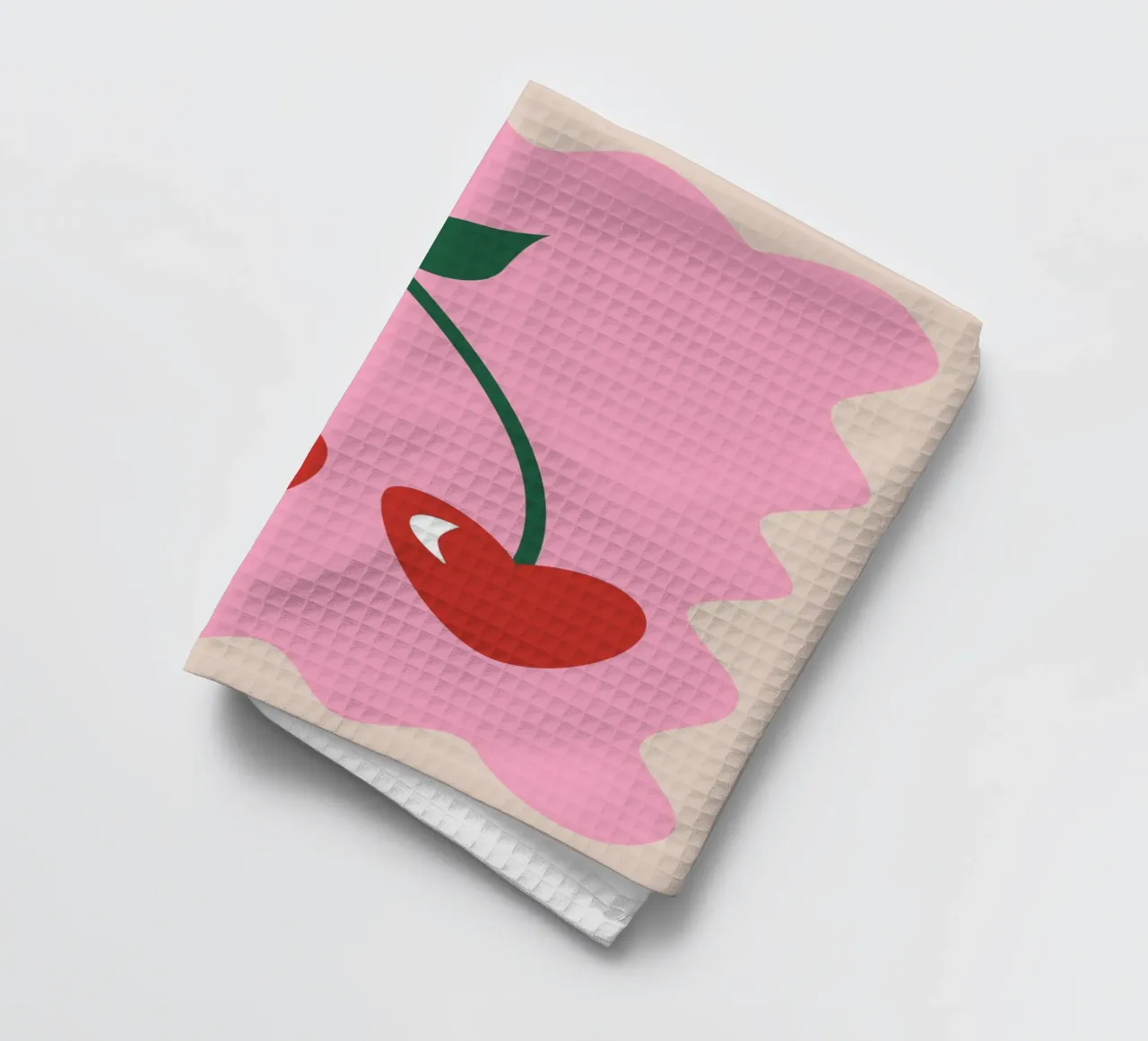 Niedliche gewellte Herz Kirschen drucken, Kirsche Kunst Geschirrtuch von pdigitalprints