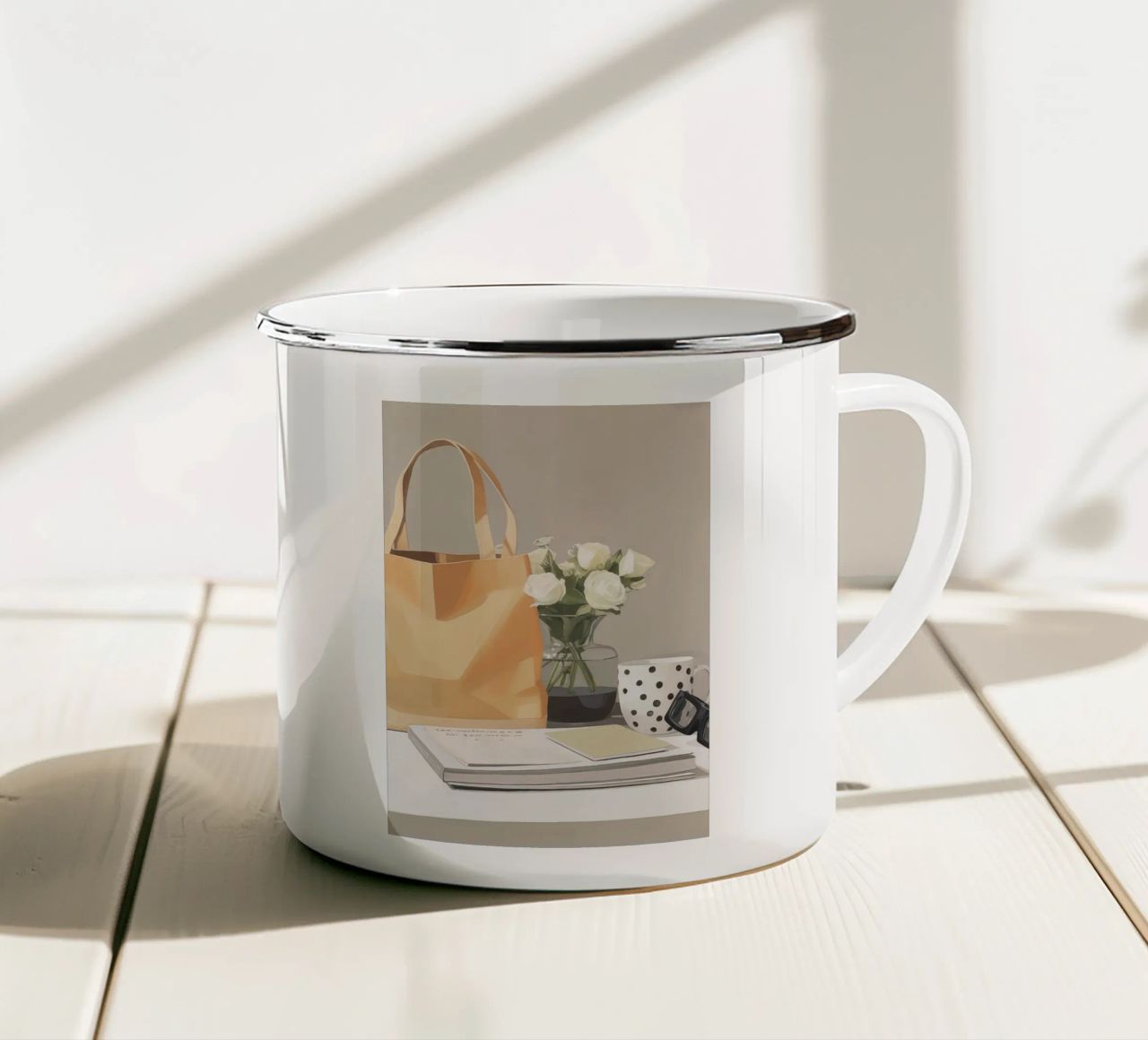 Boho Bella Vita 8 Still 4 tazza in smalto da Boho Print Collection