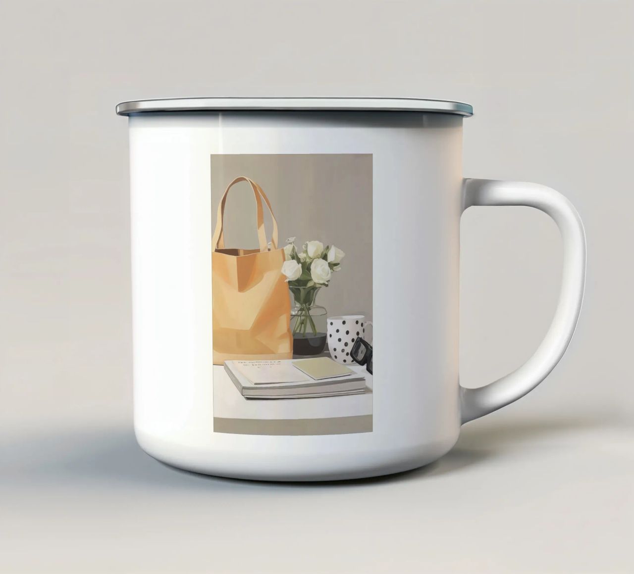 Boho Bella Vita 8 Still 4 tazza in smalto da Boho Print Collection