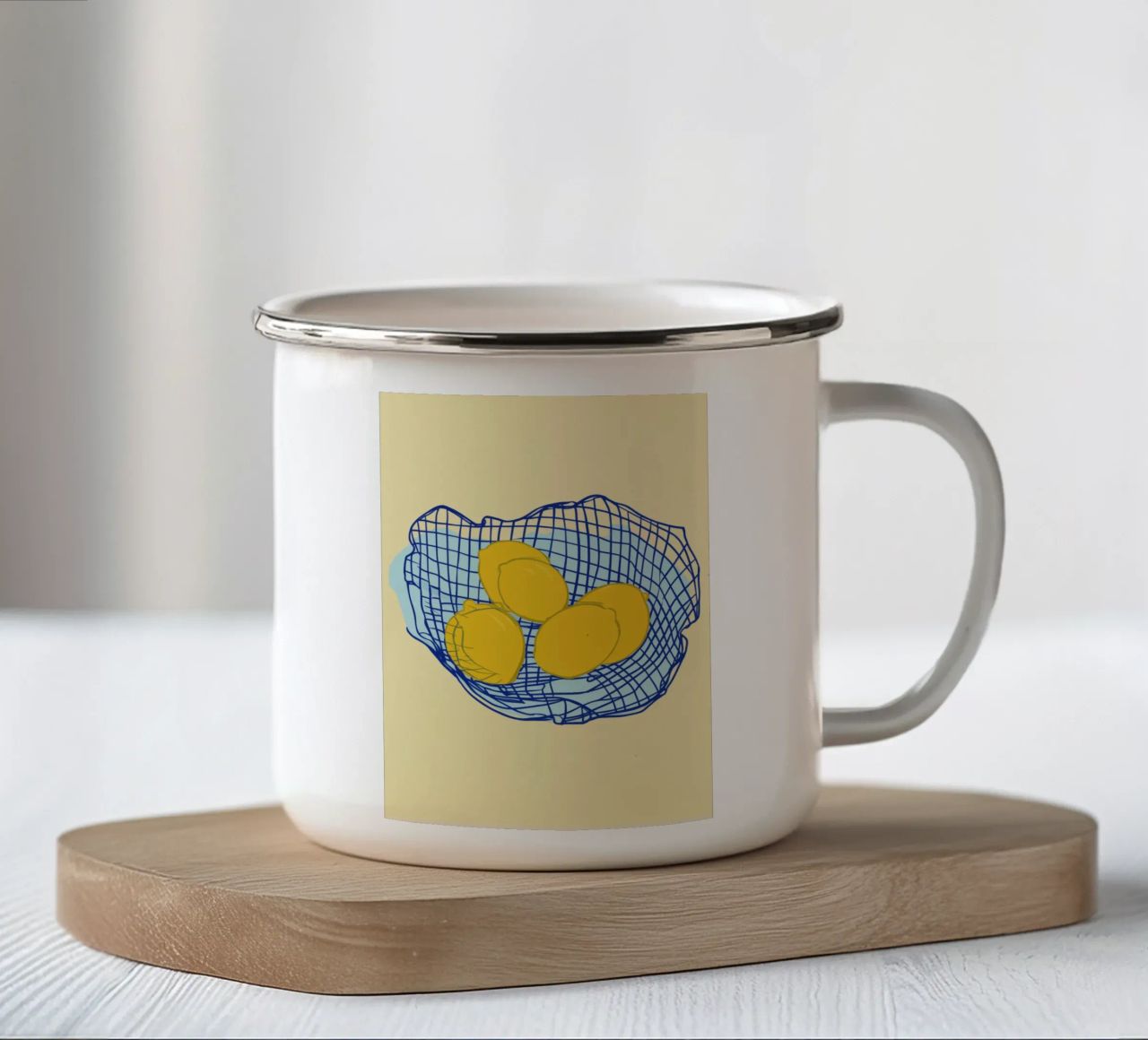 Boho Bella Vita 9 Lemons 1 tazza in smalto da Boho Print Collection