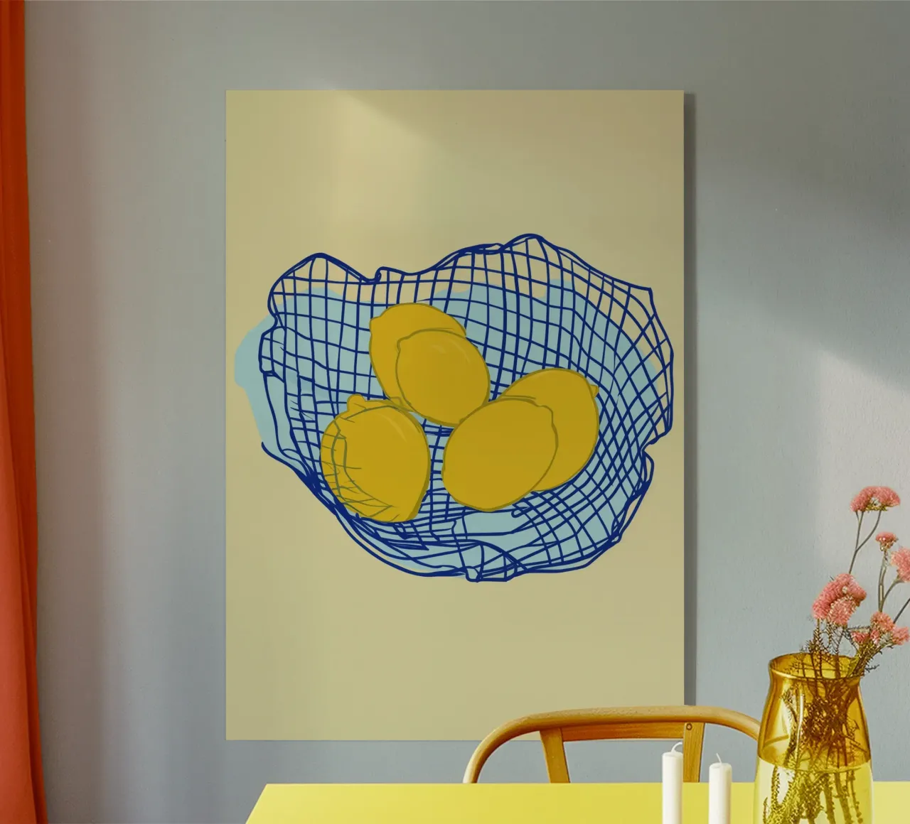 Boho Bella Vita 9 Lemons 1 acrylic glass by Boho Print Collection