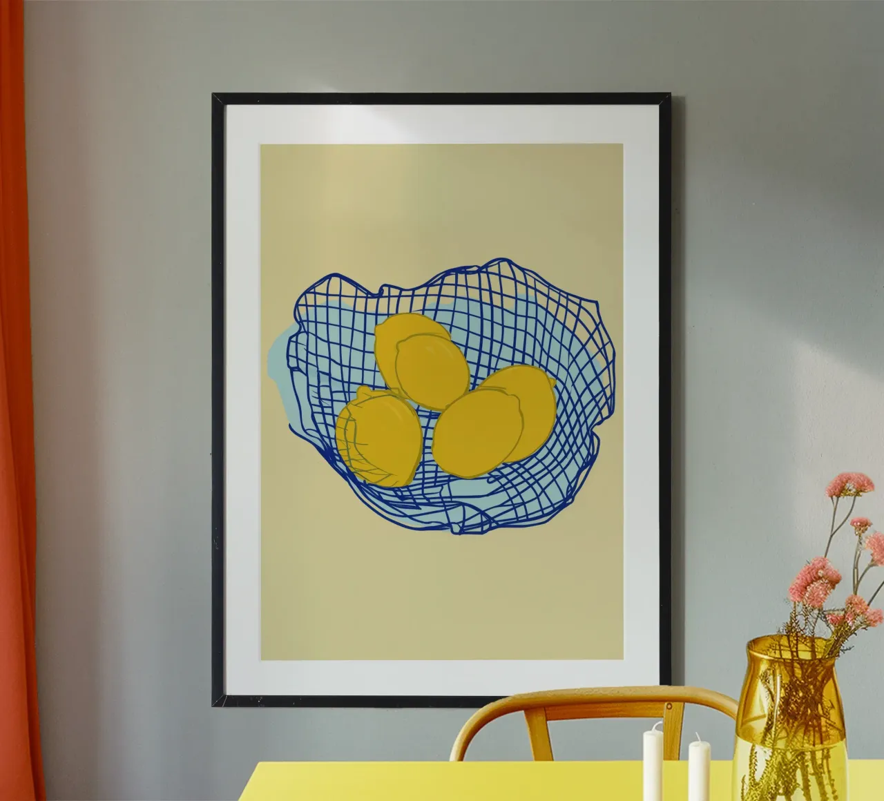 Boho Bella Vita 9 Lemons 1 poster by Boho Print Collection