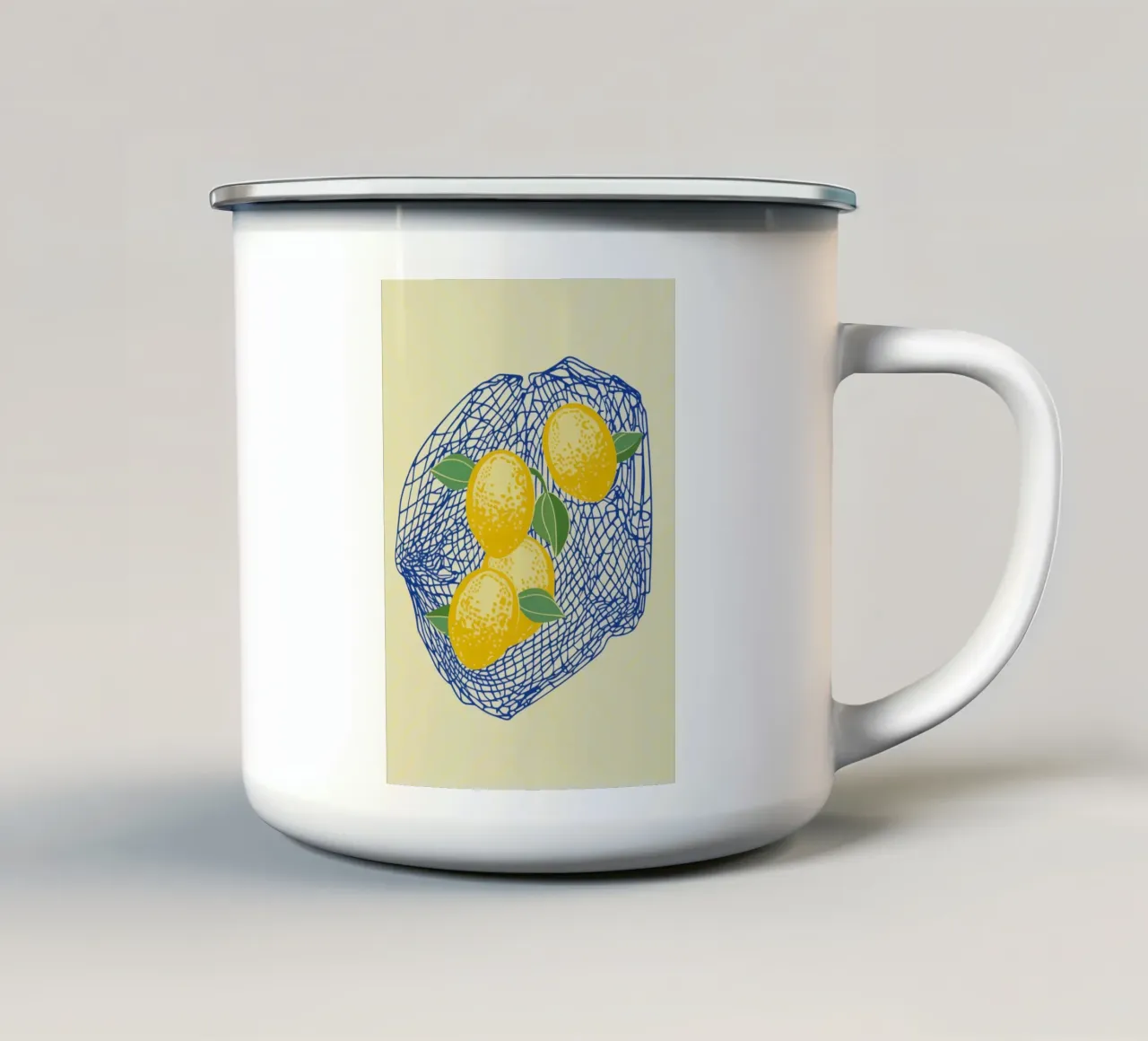 Boho Bella Vita 9 Lemons 2 tazza in smalto da Boho Print Collection