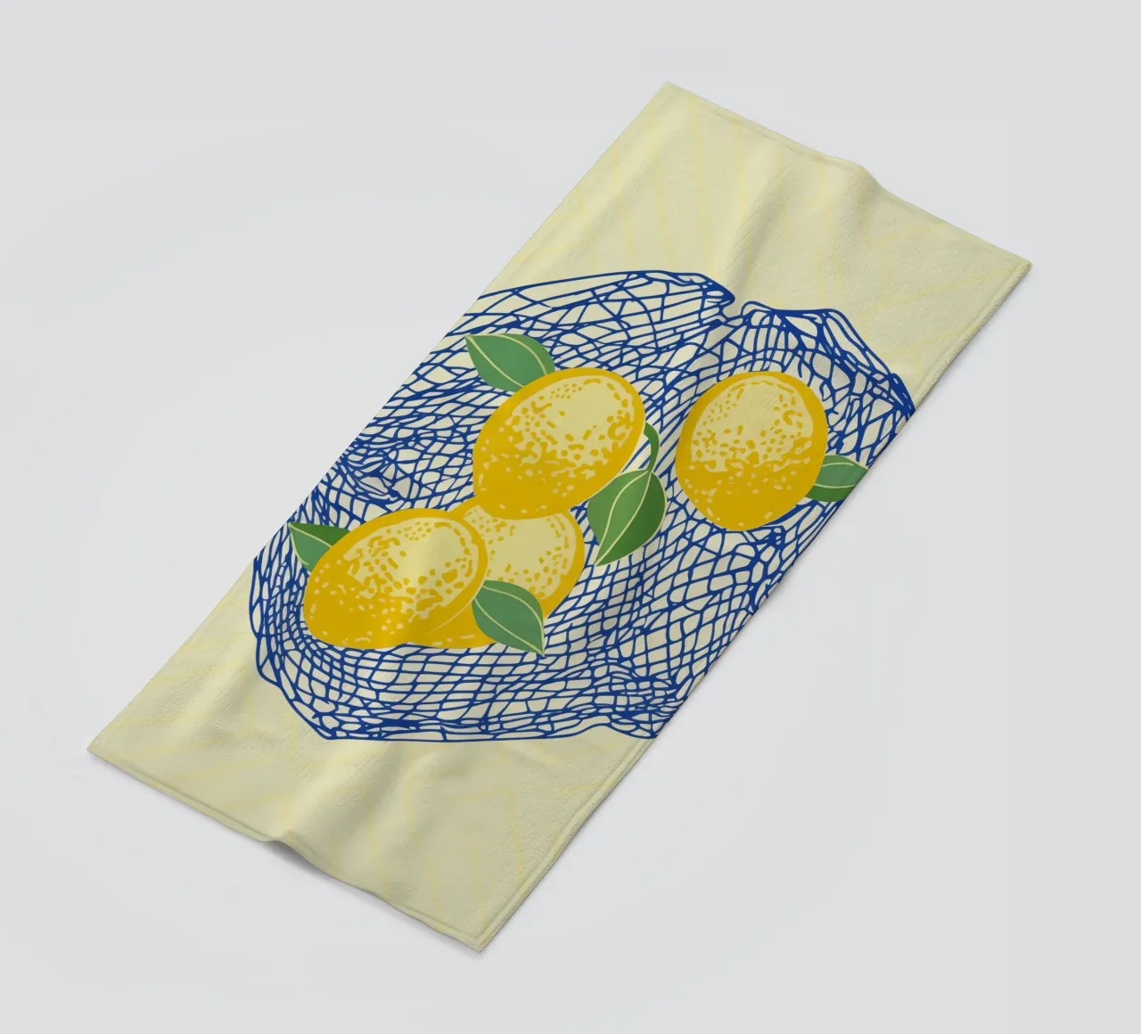 Boho Bella Vita 9 Lemons 2 beach towel by Boho Print Collection