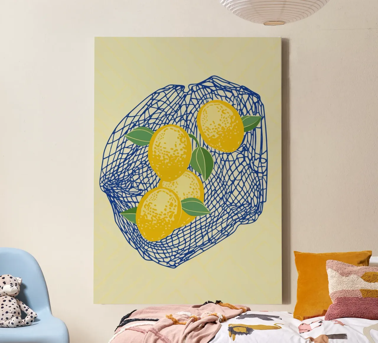 Boho Bella Vita 9 Lemons 2 tela con Cornice a cassetta da Boho Print Collection