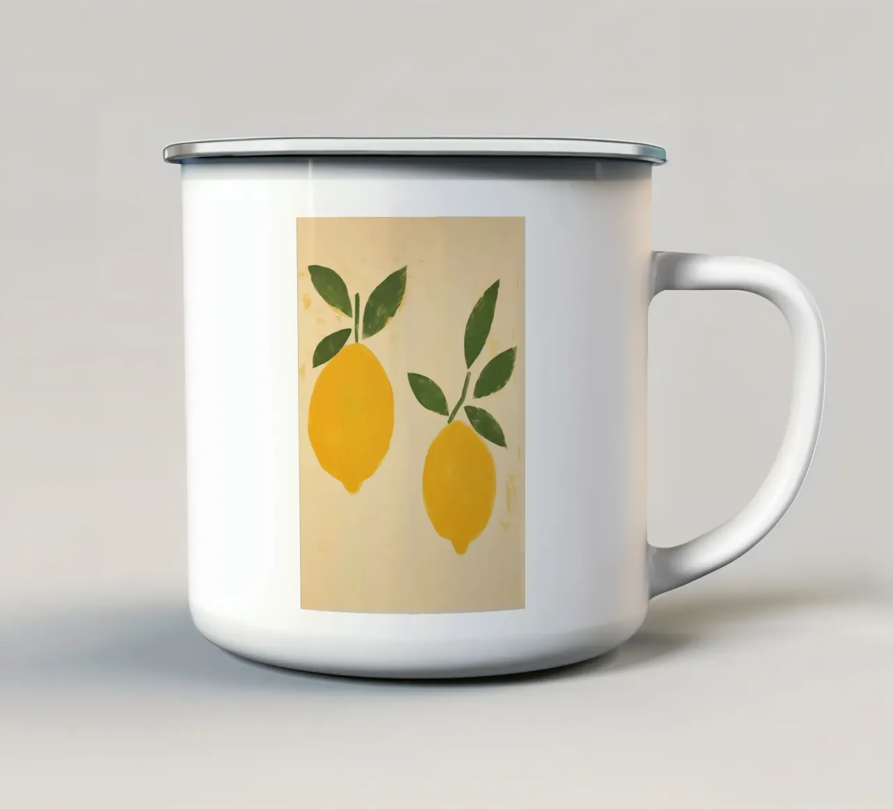 Boho Bella Vita 9 Lemons 3 tazza in smalto da Boho Print Collection