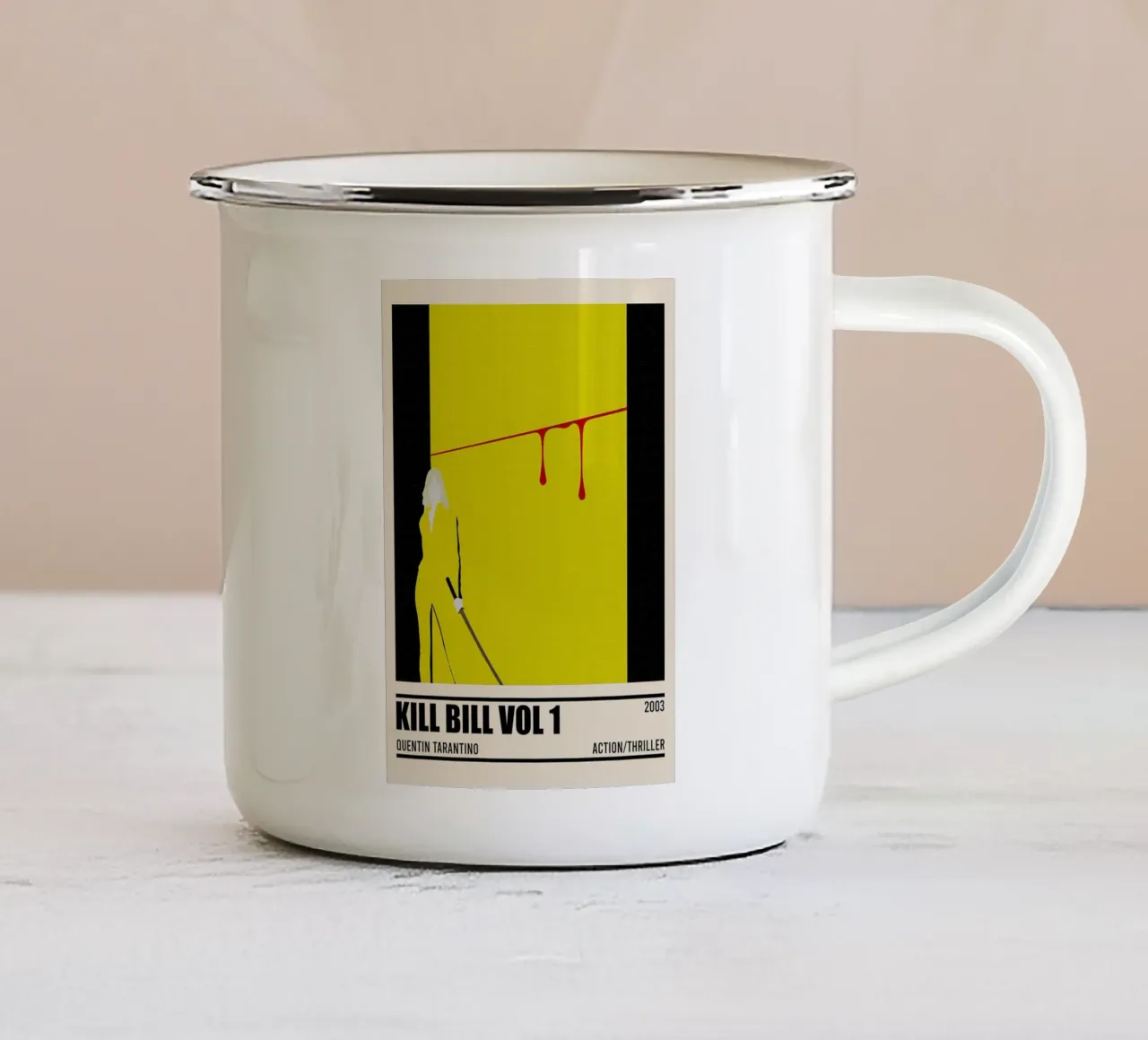 Kill Bill Vol 1 _ CallumSeymour _ PosterSpy 1 tazza in smalto da TheArtstudio