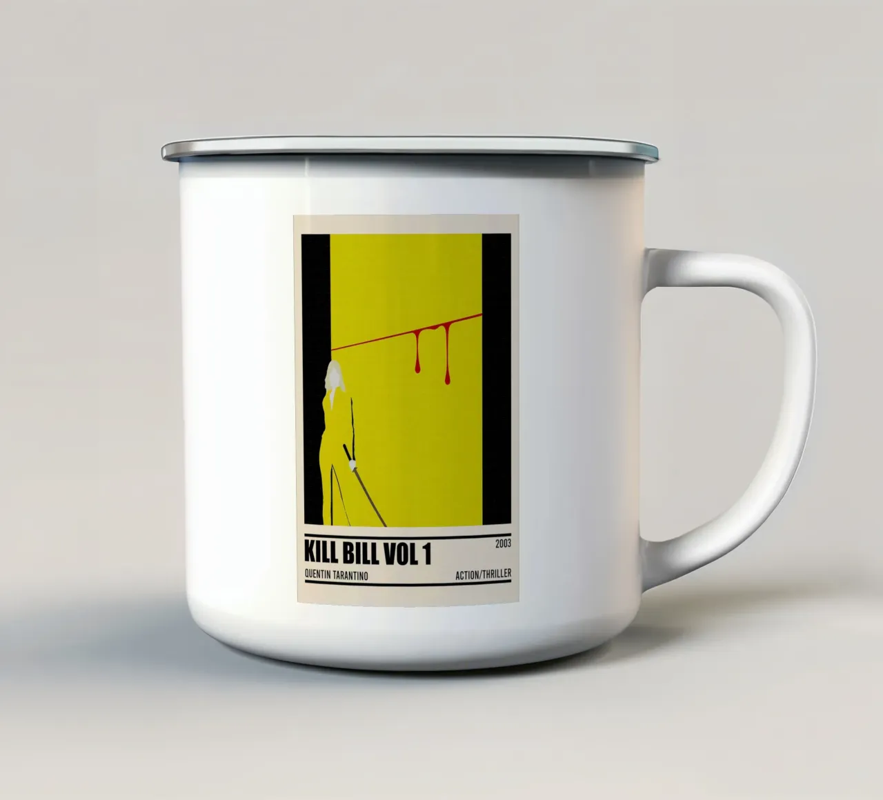 Kill Bill Vol 1 _ CallumSeymour _ PosterSpy 1 tazza in smalto da TheArtstudio