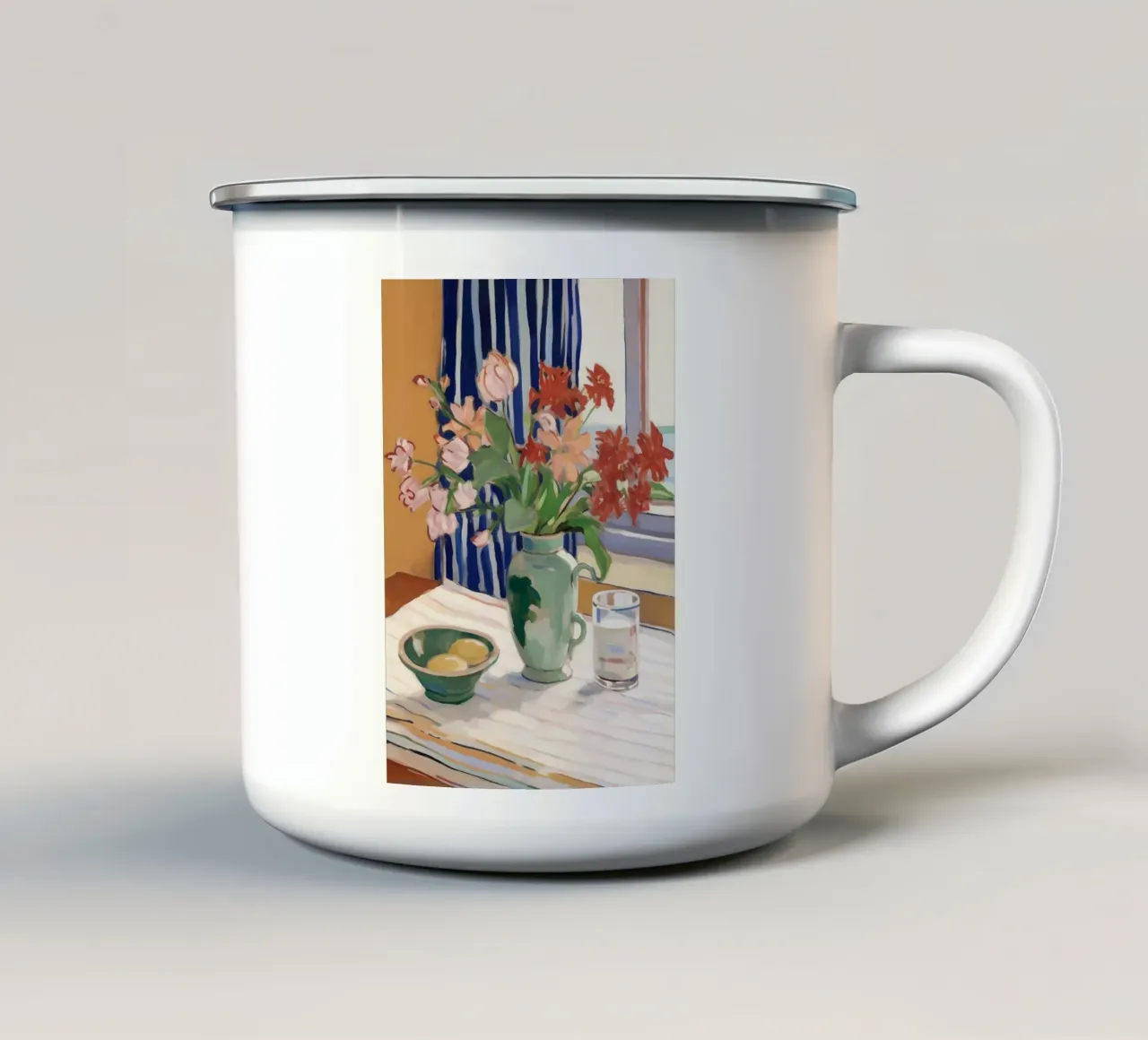 Boho Bella Vita 11 Flowers 2 tazza in smalto da Boho Print Collection