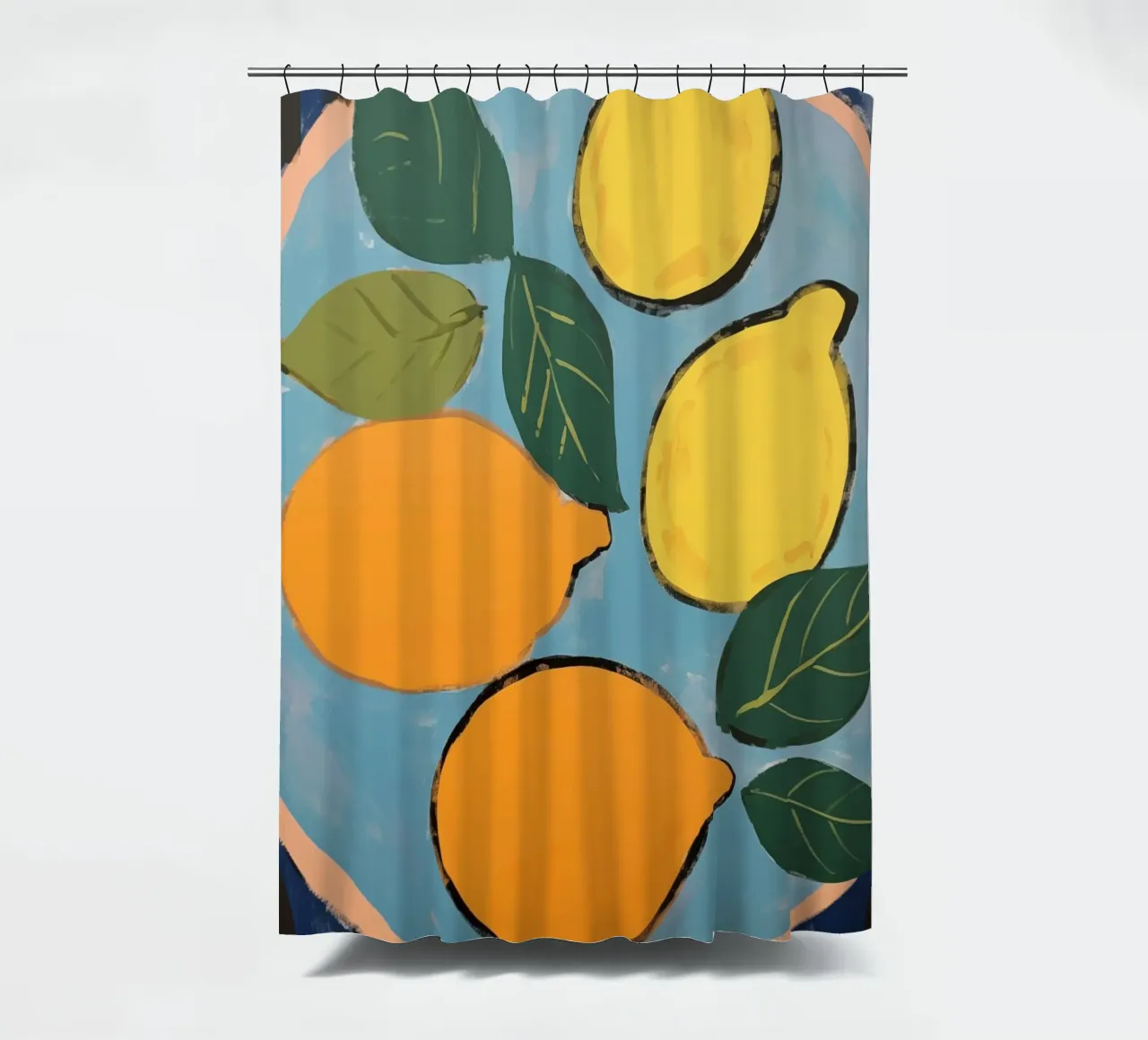Boho Bella Vita 13 Fruits 2 shower curtain by Boho Print Collection