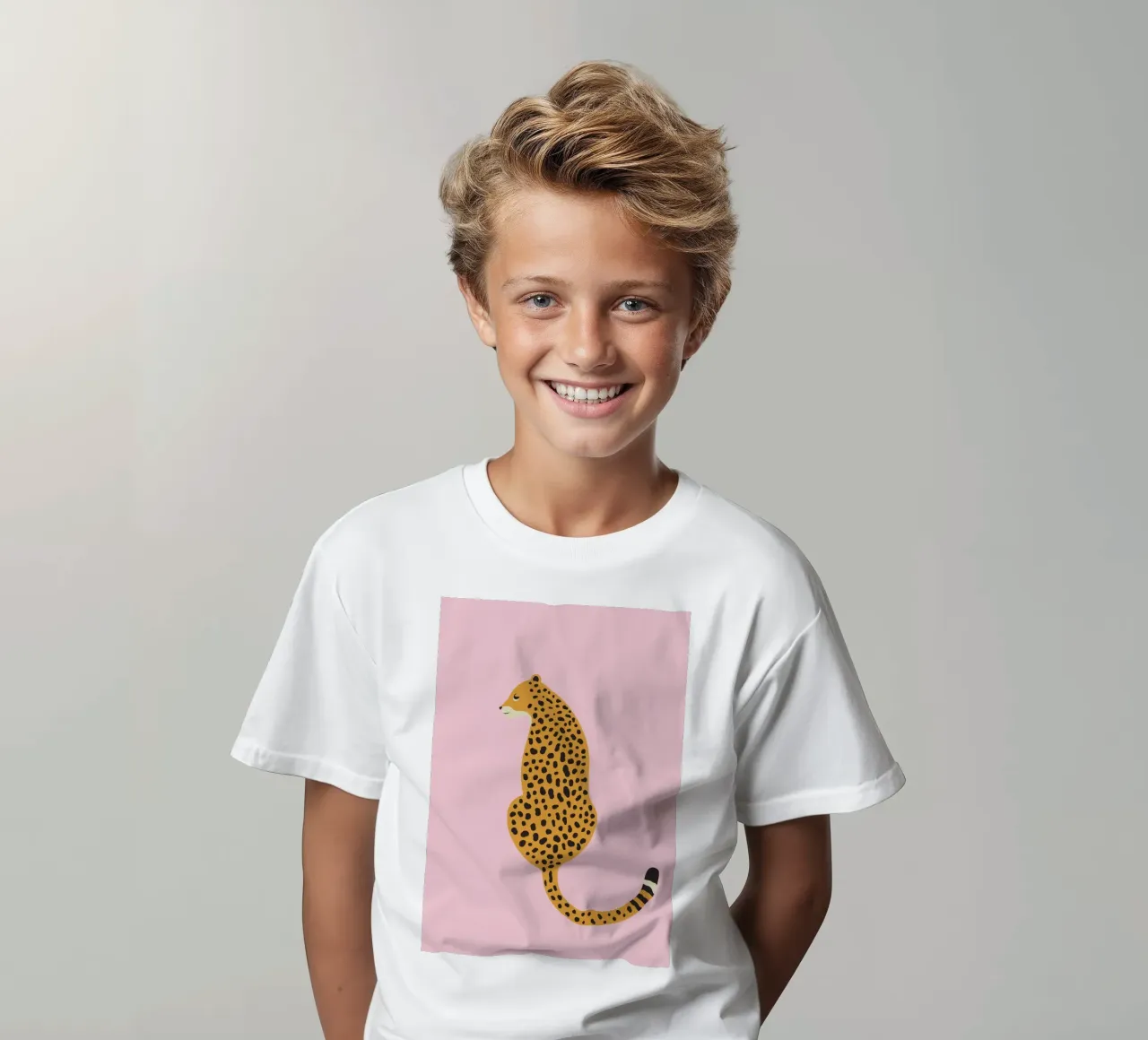 Cheetah Print, Pink Leopard Art Print, Boho Home Decor kids t-shirt by pdigitalprints