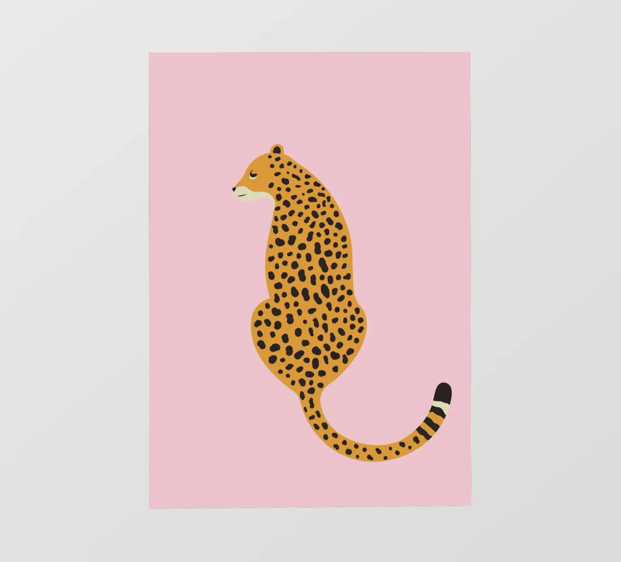 Cheetah print, roze luipaard kunstprint, Boho Home Decor pvc-zeil van pdigitalprints