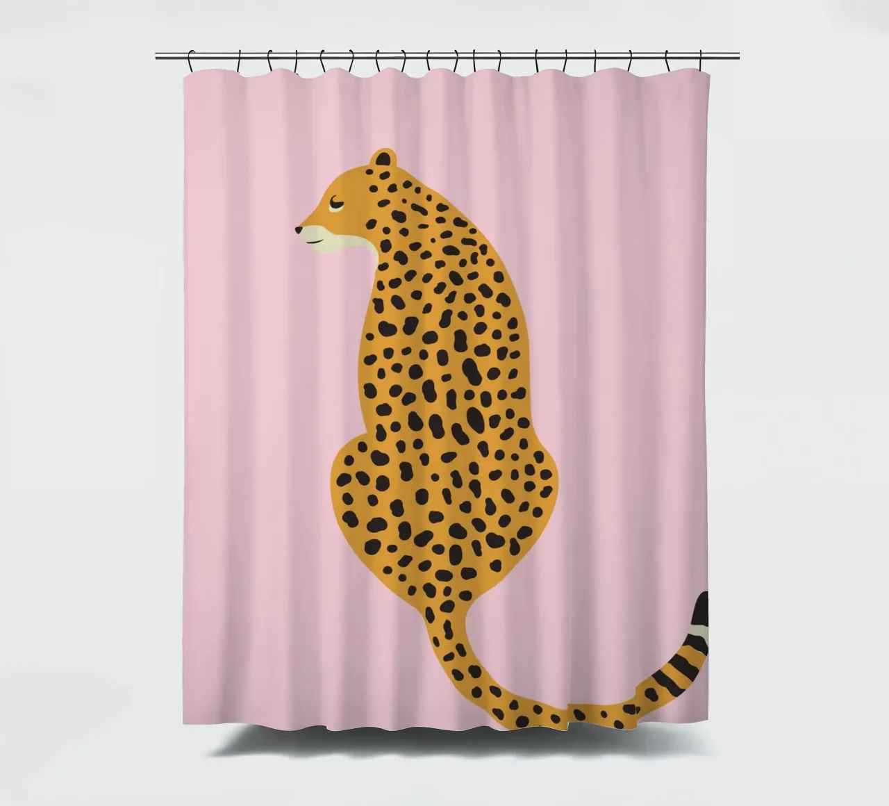 Cheetah Print, Pink Leopard Art Print, Boho Home Decor shower curtain by pdigitalprints