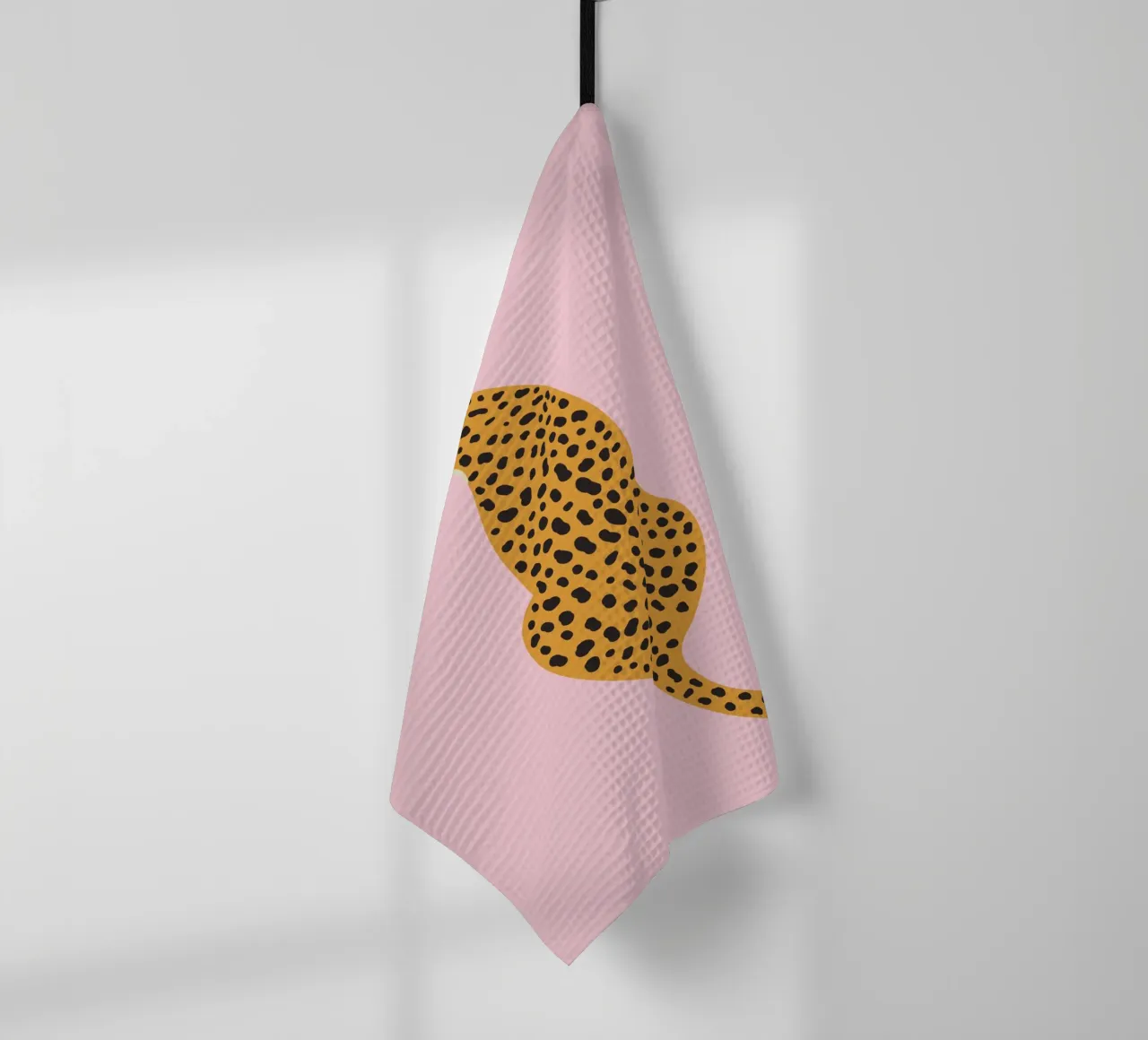 Cheetah Print, Pink Leopard Art Print, Boho Home Decor tea towel by pdigitalprints