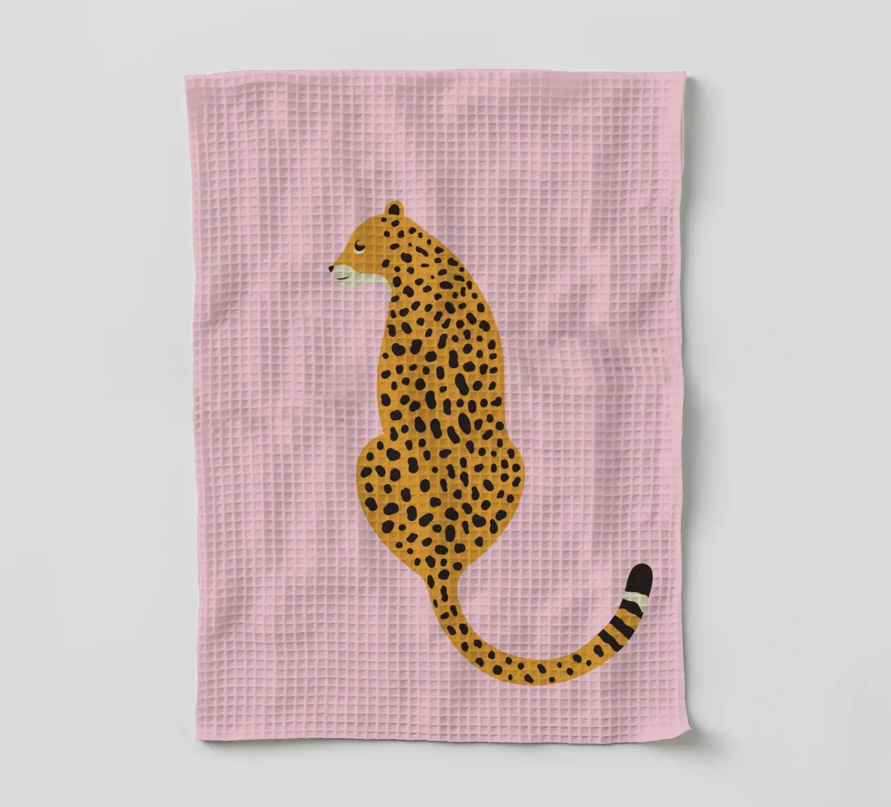 Cheetah Print, Pink Leopard Art Print, Boho Home Decor tea towel by pdigitalprints