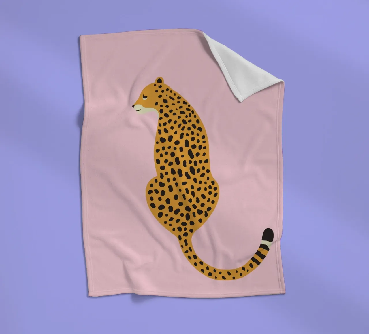 Cheetah Print, Pink Leopard Art Print, Boho Home Decor fleece blanket by pdigitalprints
