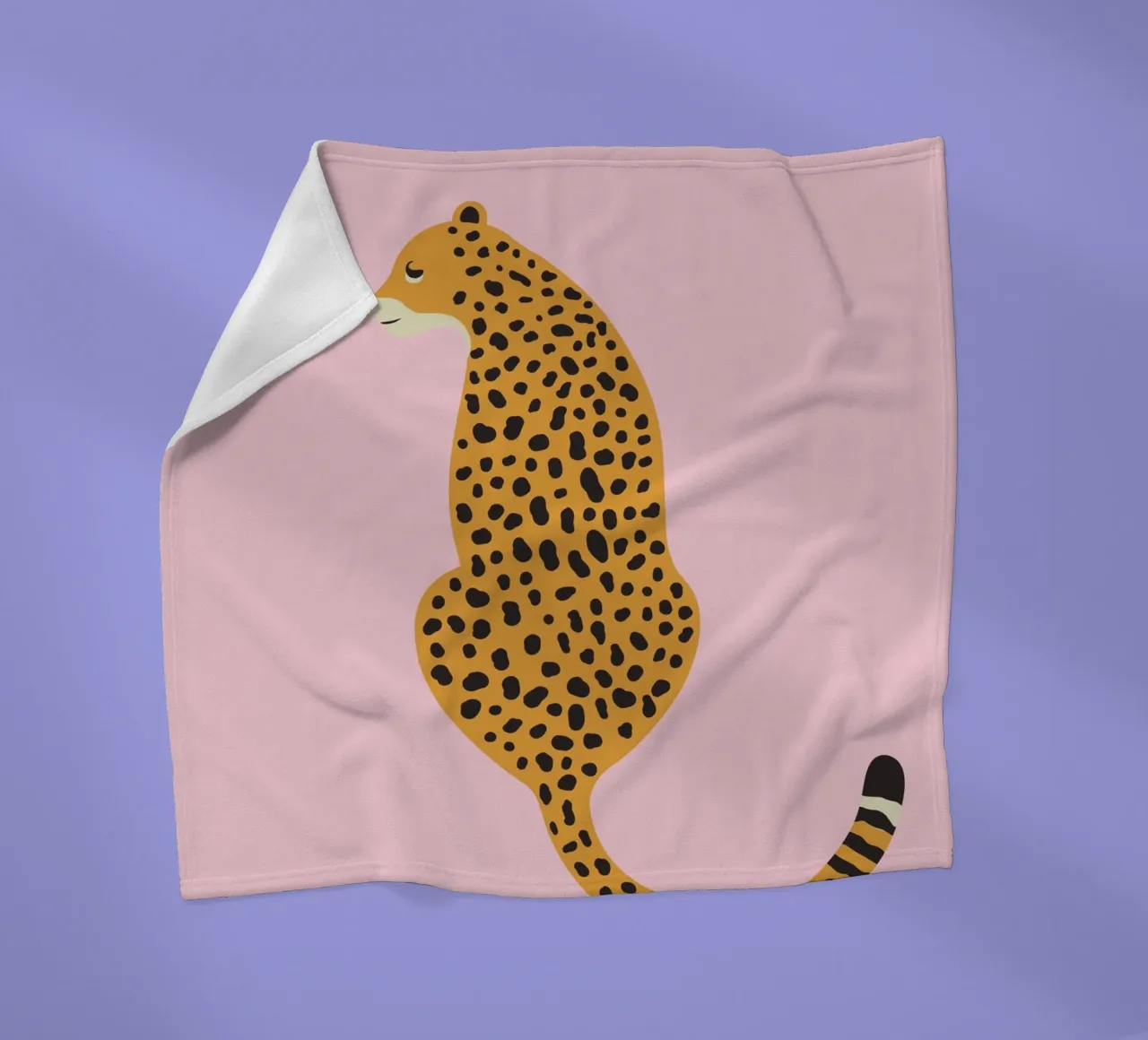 Cheetah Print, Pink Leopard Art Print, Boho Home Decor fleece blanket by pdigitalprints