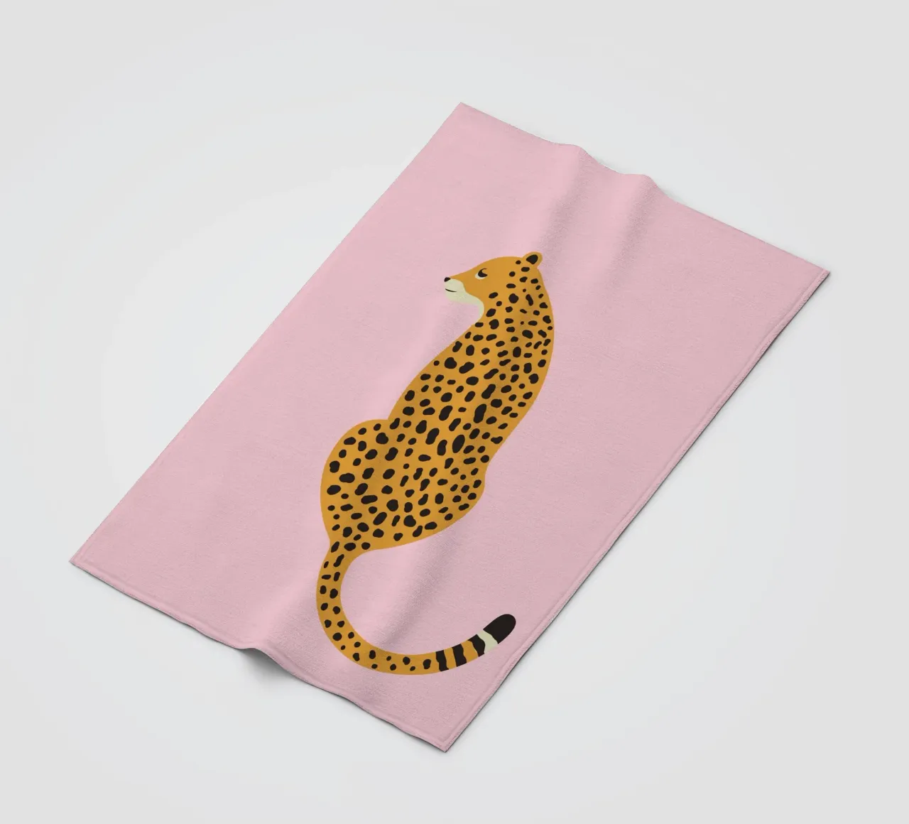Cheetah Print, Pink Leopard Art Print, Boho Home Decor fleece blanket by pdigitalprints