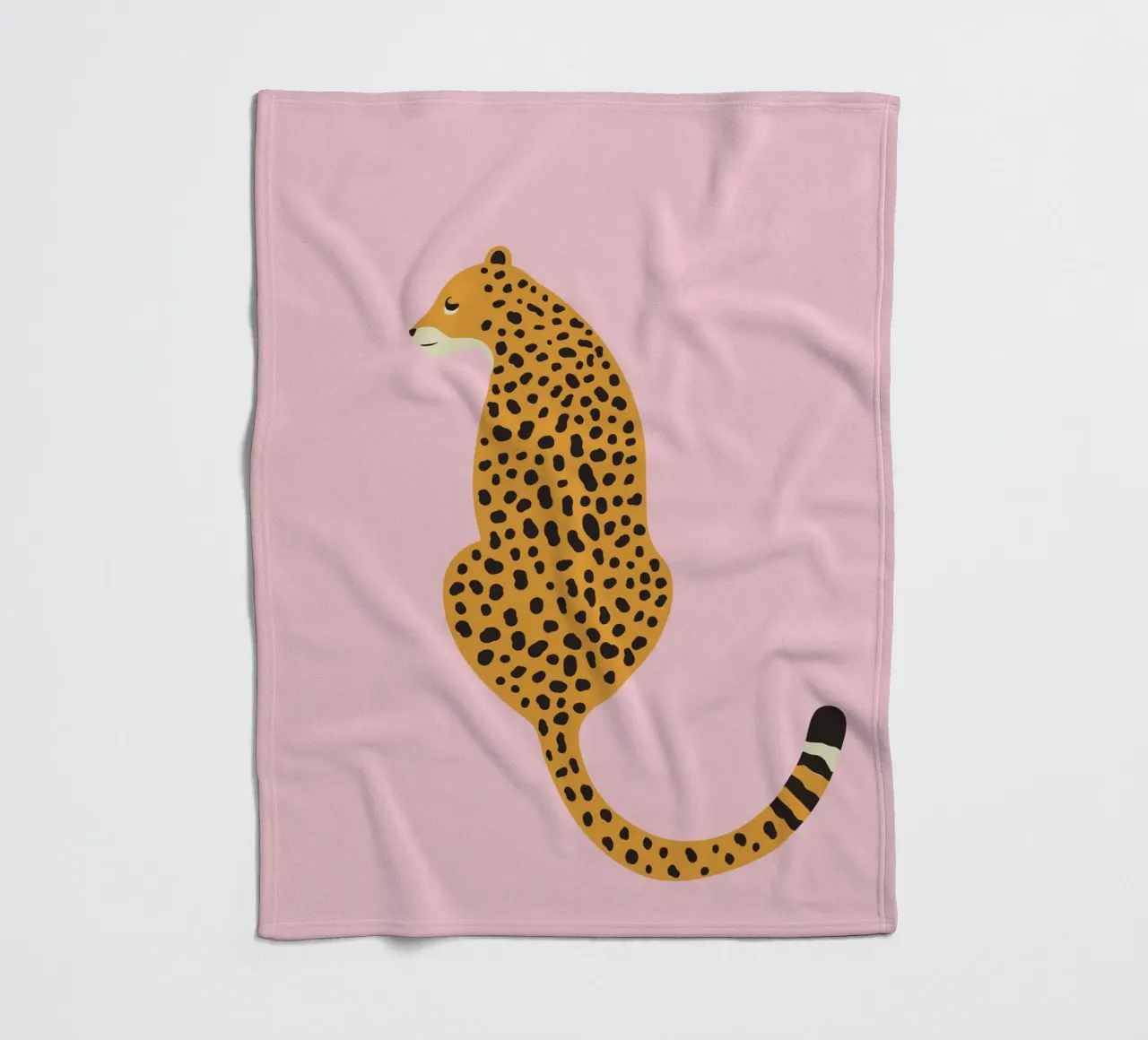 Cheetah Print, Pink Leopard Art Print, Boho Home Decor fleece blanket by pdigitalprints