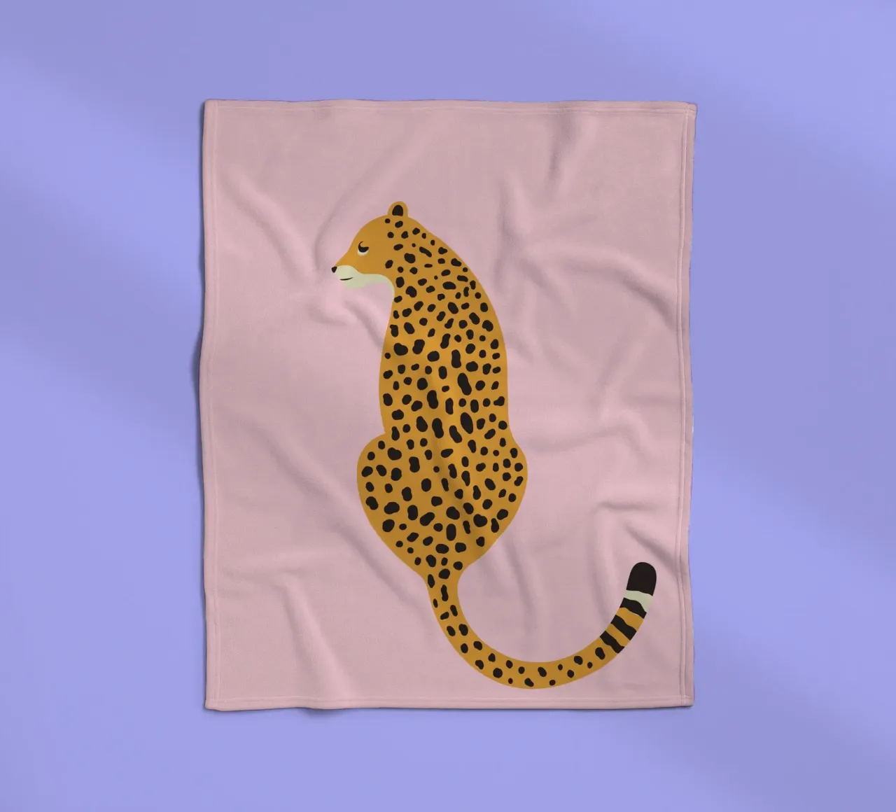 Cheetah Print, Pink Leopard Art Print, Boho Home Decor fleece blanket by pdigitalprints