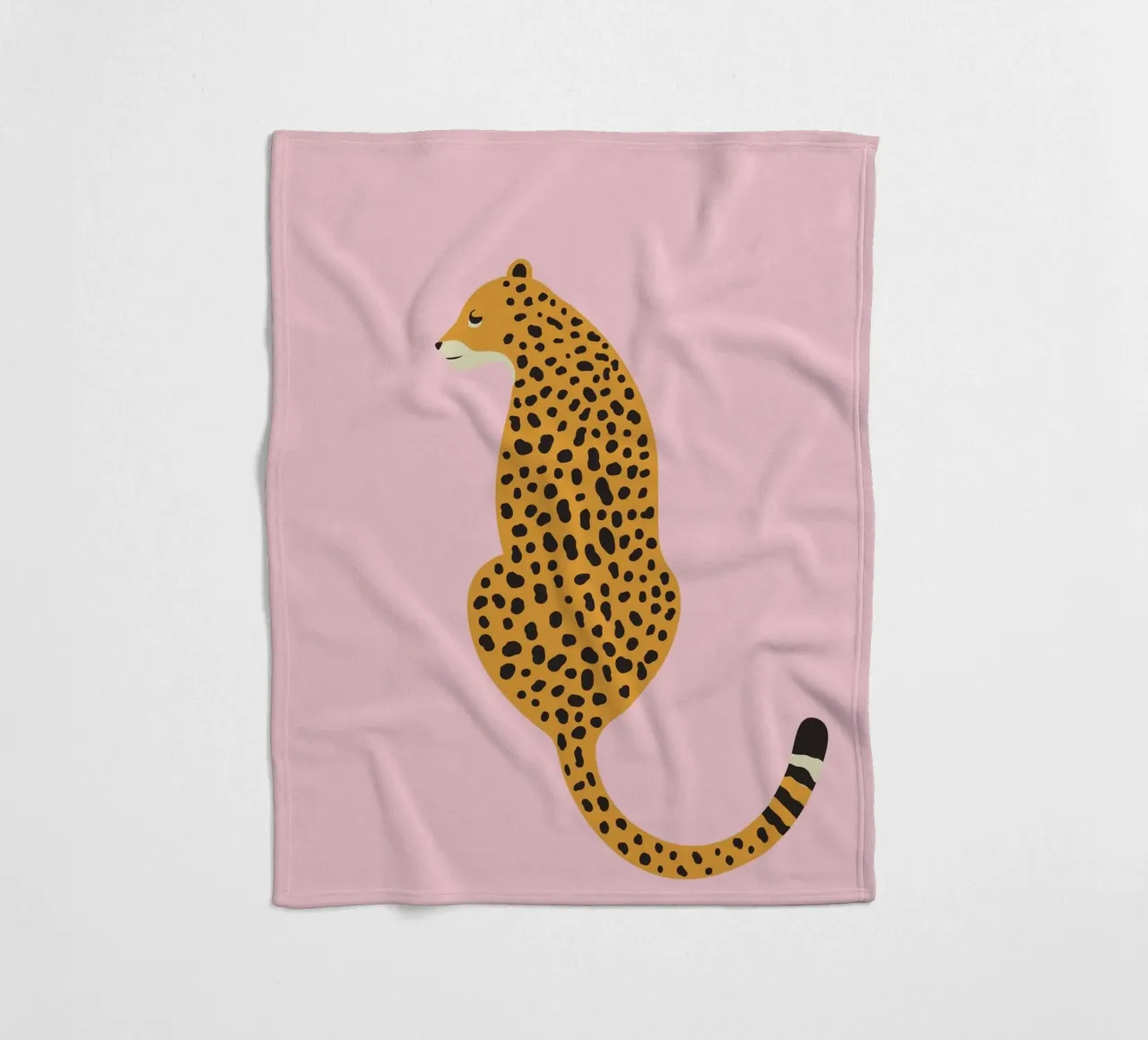Cheetah Print, Pink Leopard Art Print, Boho Home Decor fleece blanket by pdigitalprints