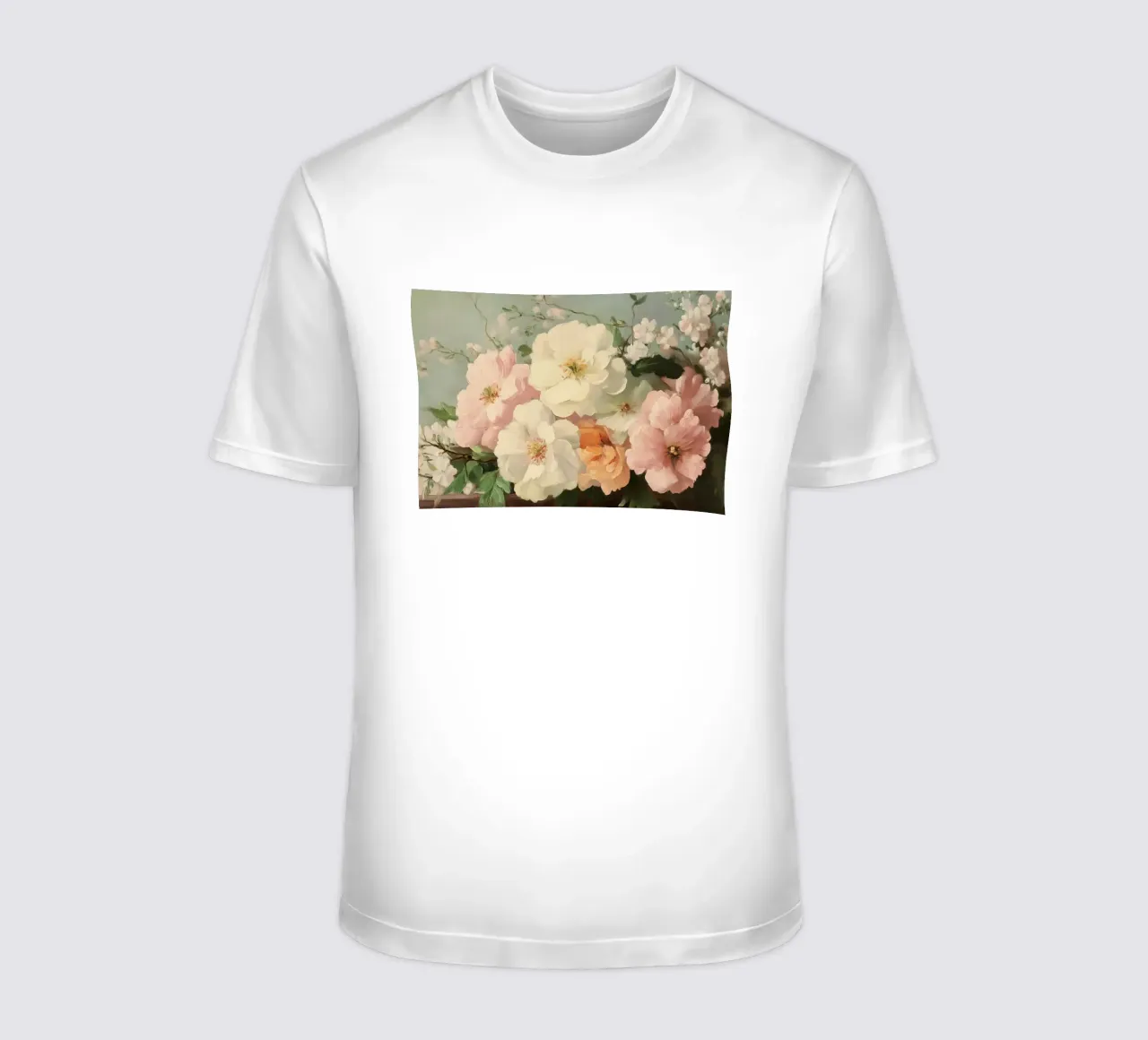 Pittura floreale con tenui fiori a pastello t-shirt da Melloi Art Print