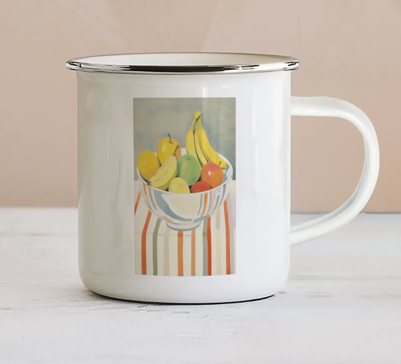 Boho Bella Vita 13 Fruits 3 tazza in smalto da Boho Print Collection