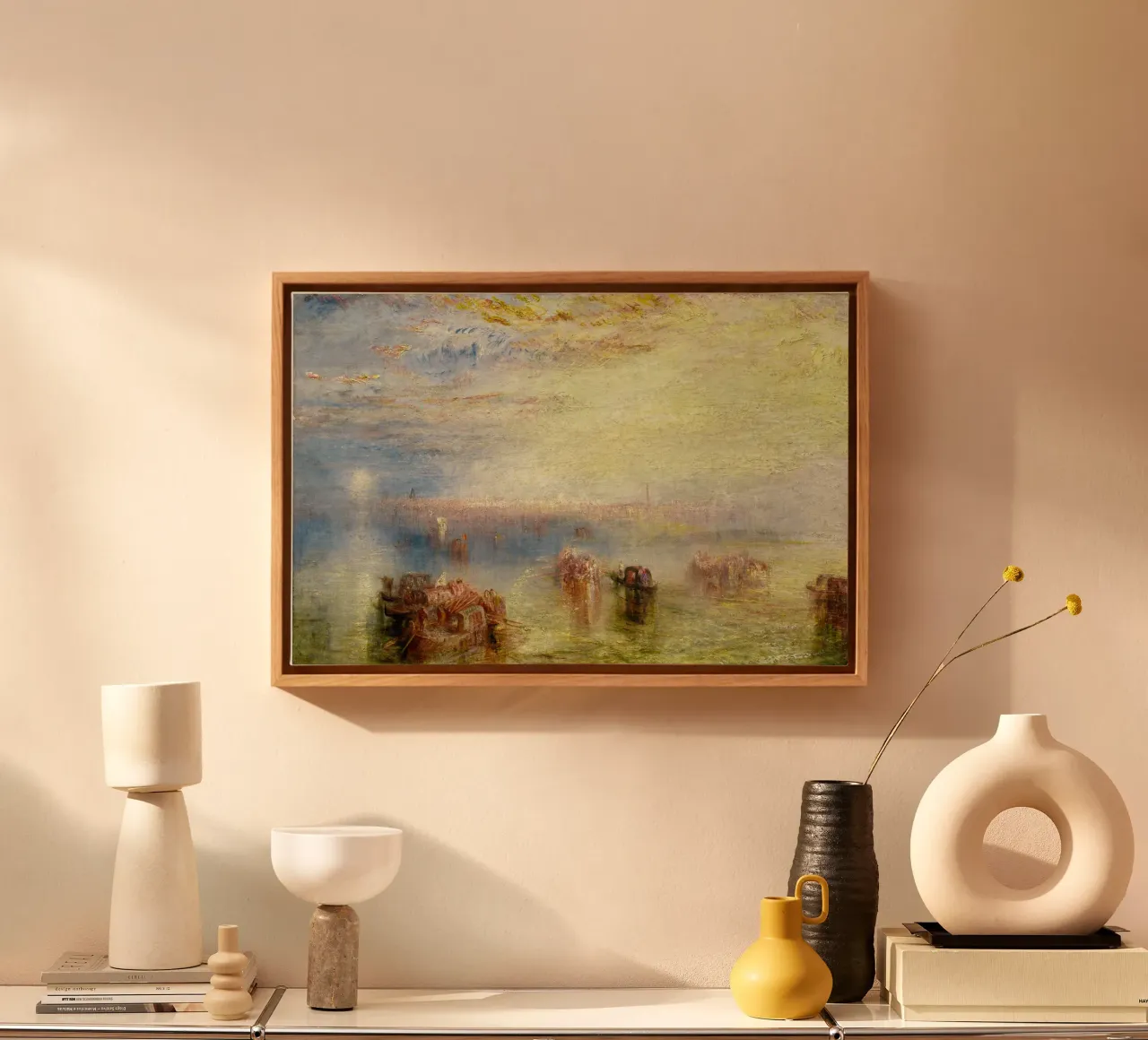 William Turner - Approach to Venice canvas with Floater frame by ARTOTHEK