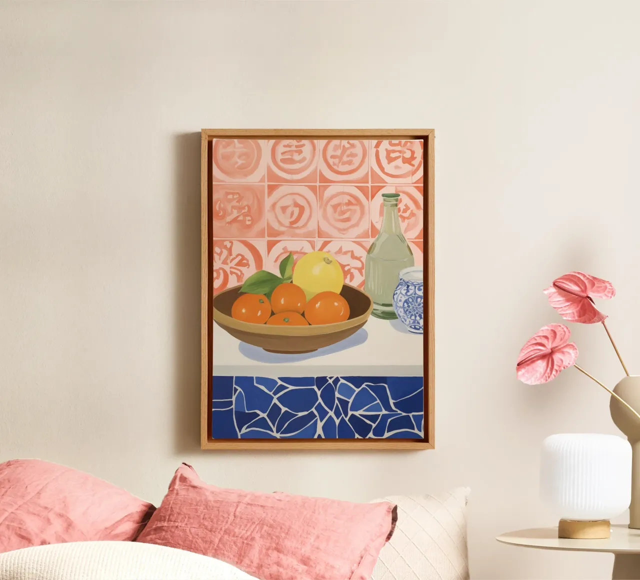 Boho Bella Vita 13 Fruits 4 tela con Cornice a cassetta da Boho Print Collection
