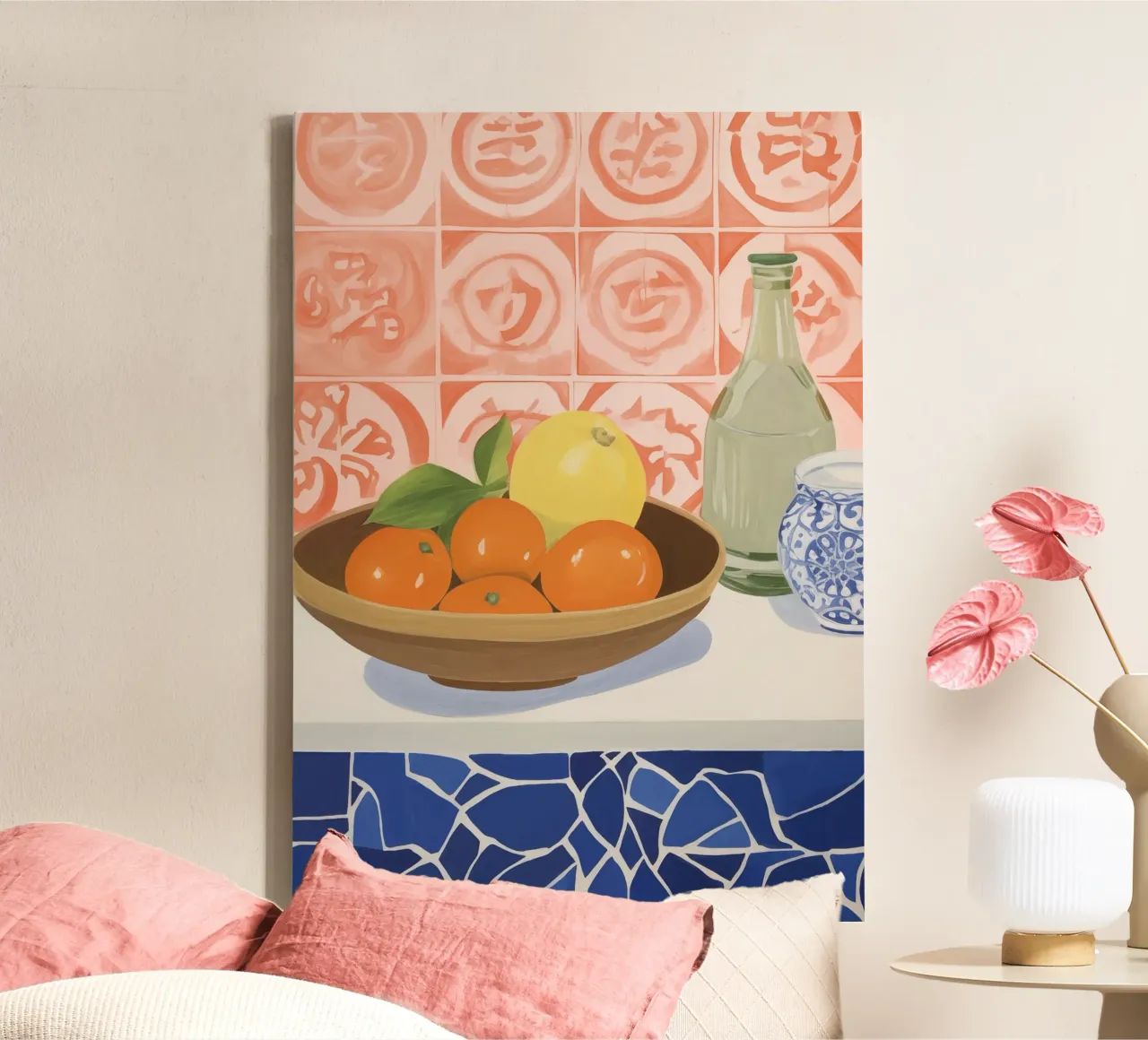 Boho Bella Vita 13 Fruits 4 tela con Cornice a cassetta da Boho Print Collection