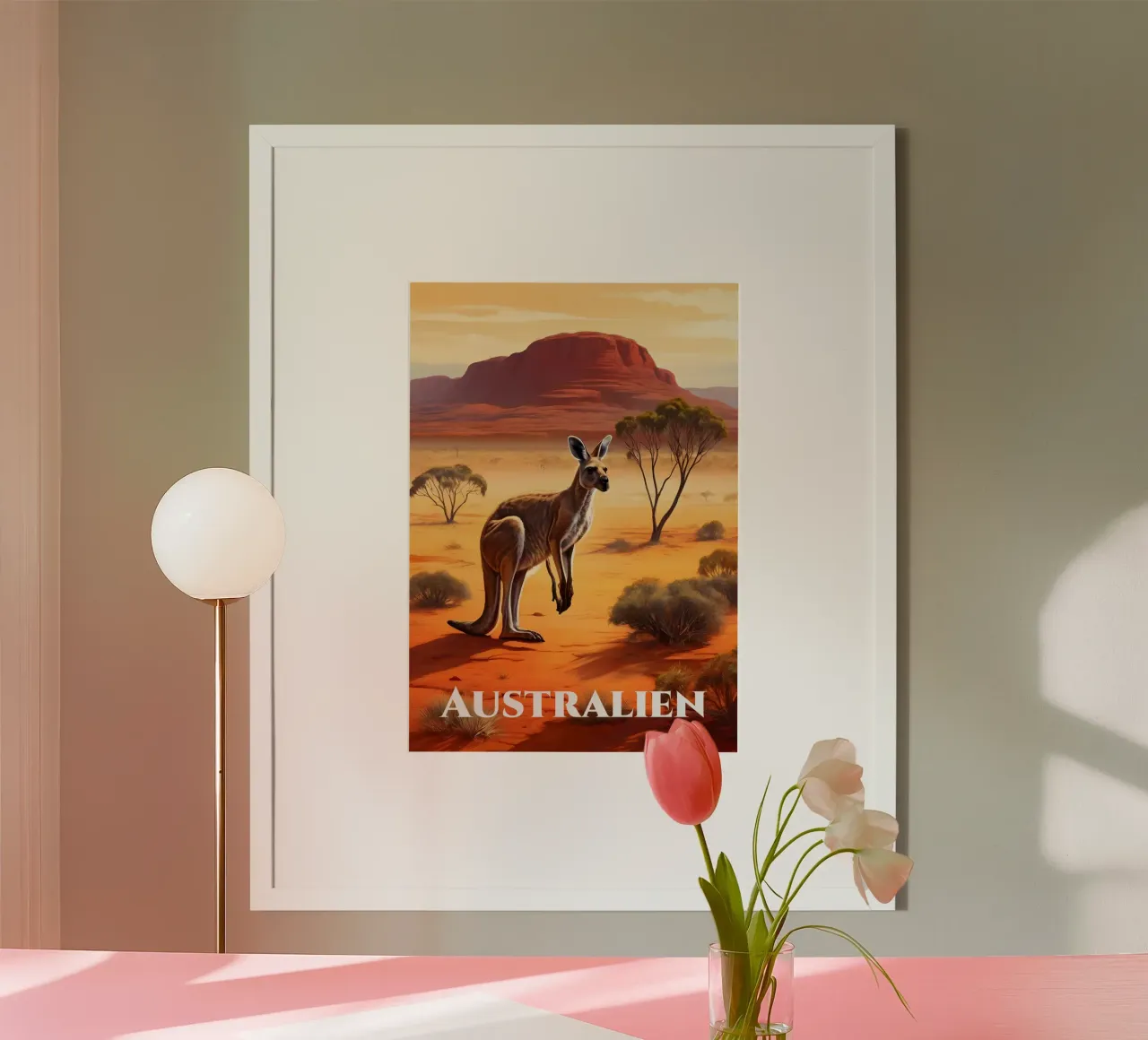 Australisches Känguru Poster von Charnwood Prints