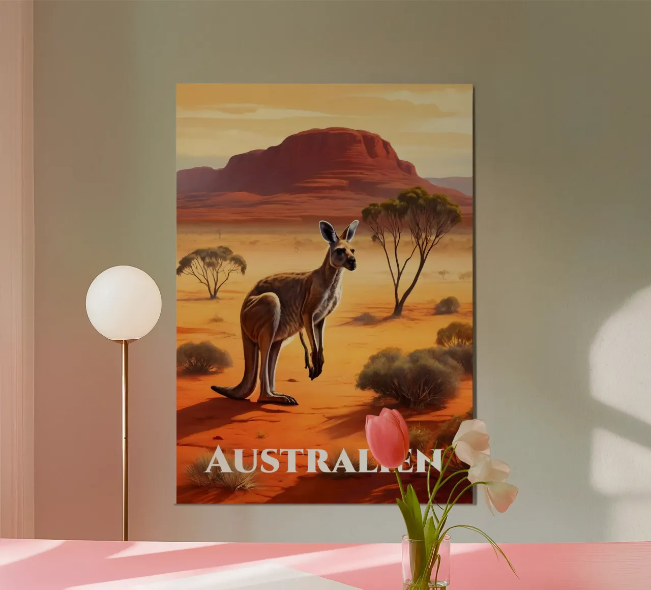 Australisches Känguru Poster von Charnwood Prints