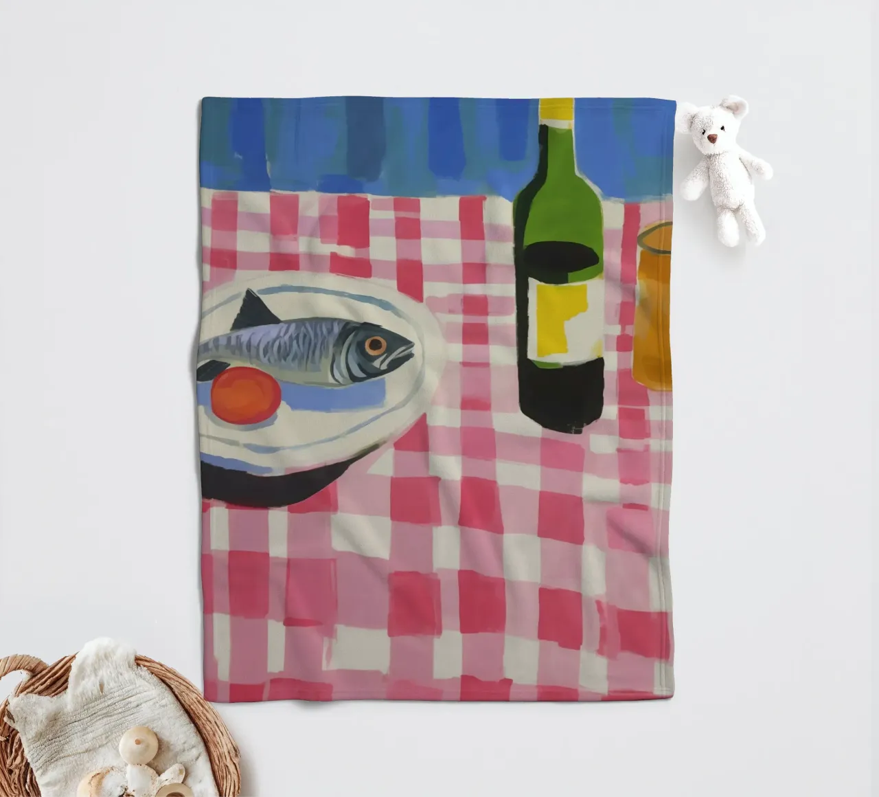 Boho Bella Vita 14 Table 1 coperta in pile da Boho Print Collection