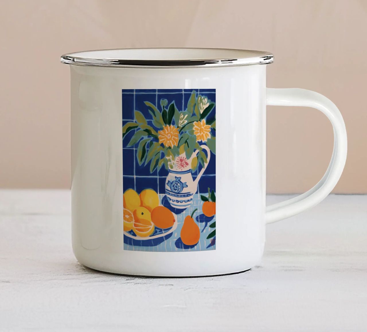Boho Bella Vita 14 Table 3 tazza in smalto da Boho Print Collection