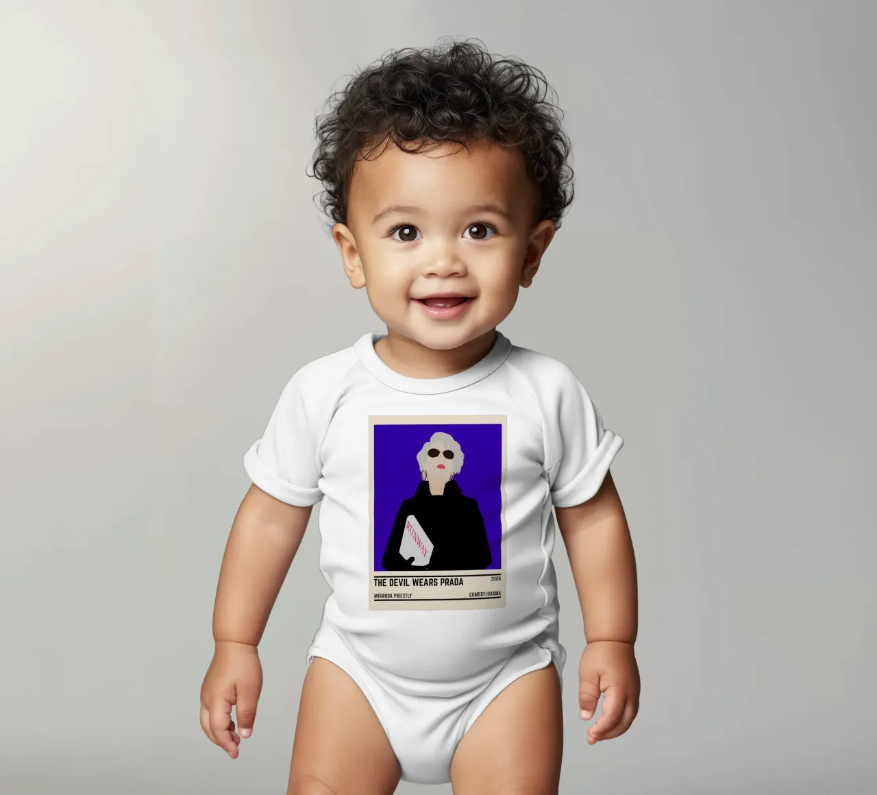 Miranda Priestly The Devil Wears Prada body neonato maniche corte da TheArtstudio