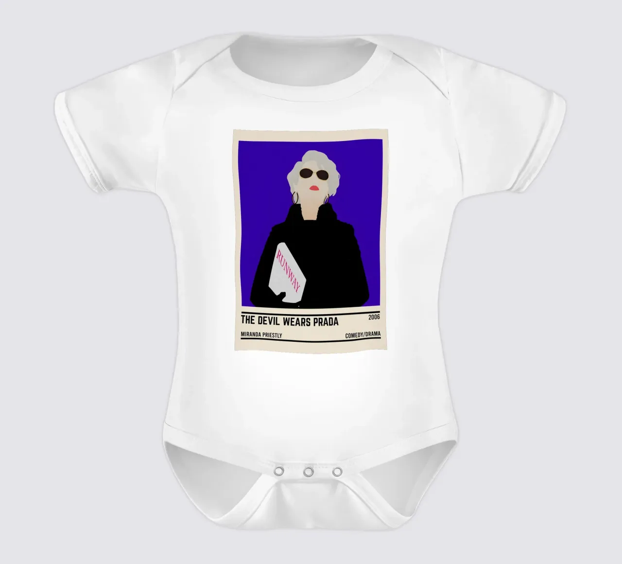 Miranda Priestly The Devil Wears Prada body neonato maniche corte da TheArtstudio