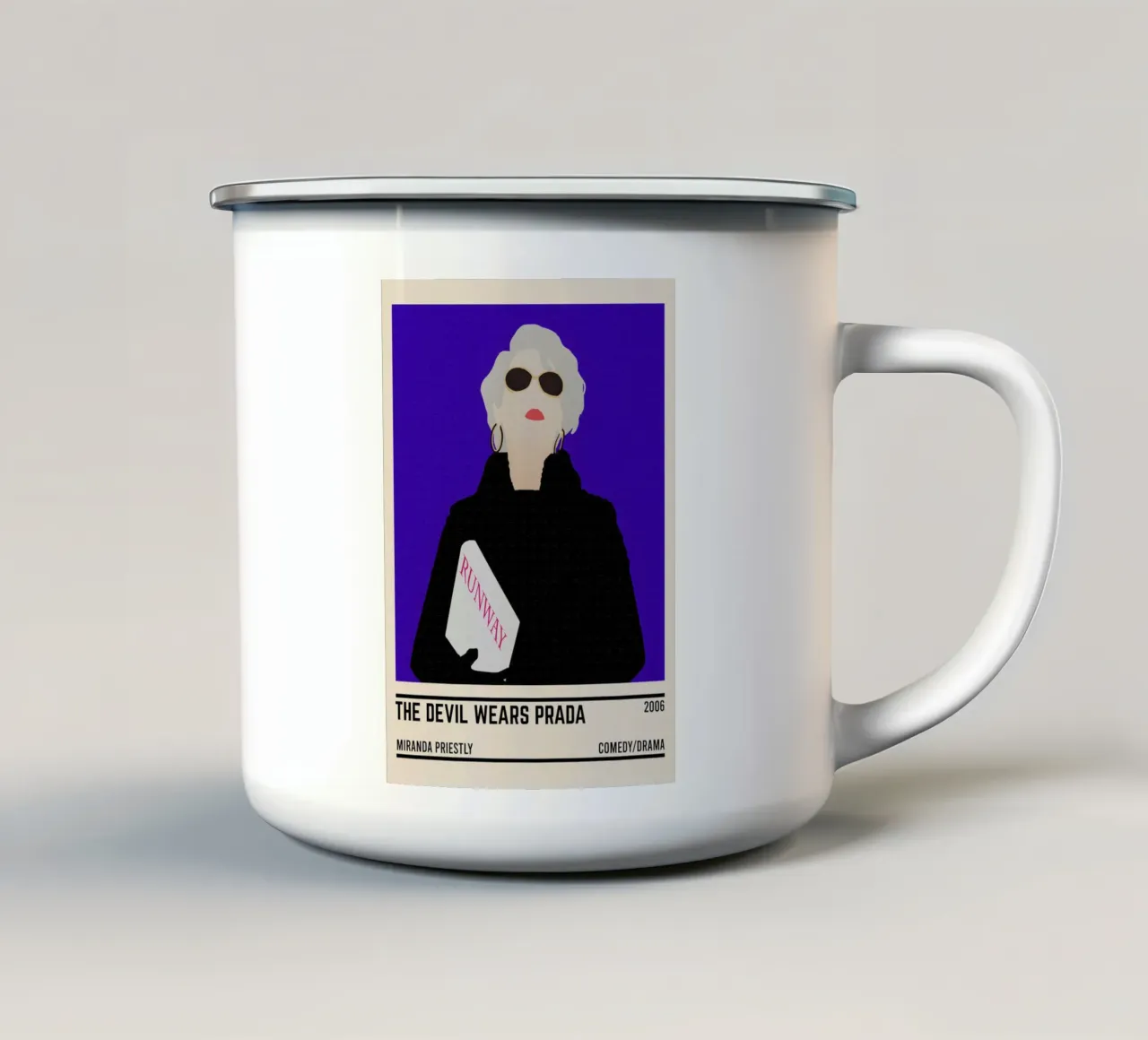 Miranda Priestly The Devil Wears Prada tazza in smalto da TheArtstudio