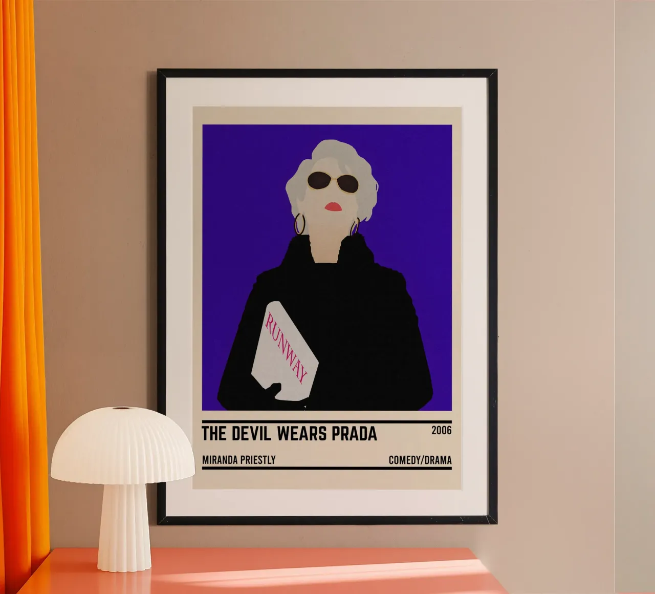 Miranda Priestly The Devil Wears Prada poster con telaio in legno da TheArtstudio