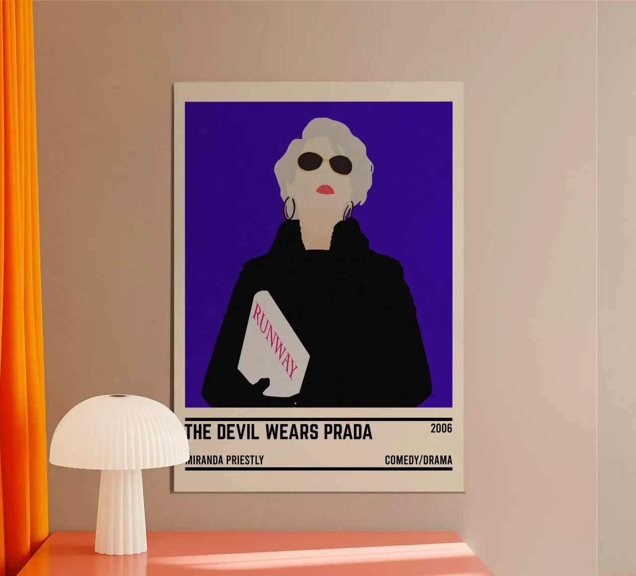 Miranda Priestly The Devil Wears Prada poster con telaio in legno da TheArtstudio