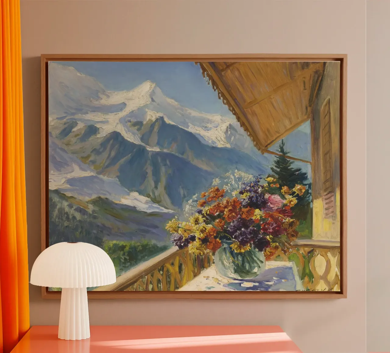 Konstantin Alexandr Weschchilow - Mont Blanc Leinwand mit Schattenfugenrahmen von ARTOTHEK