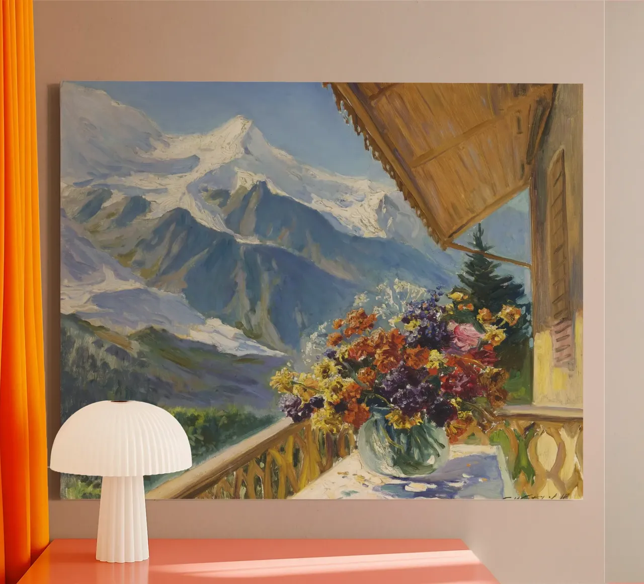 Konstantin Alexandr Weschchilow - Mont Blanc Leinwand mit Schattenfugenrahmen von ARTOTHEK